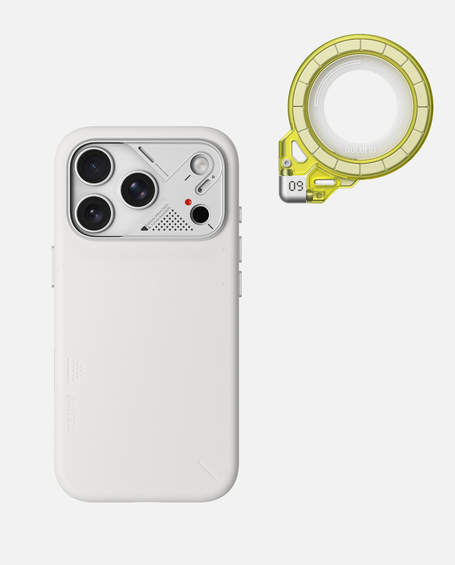 A17 iPhone 17 Proシリーズ対応 スマホケース|レザー & G09 Ghost 360度回転式 スマホリング スタンド