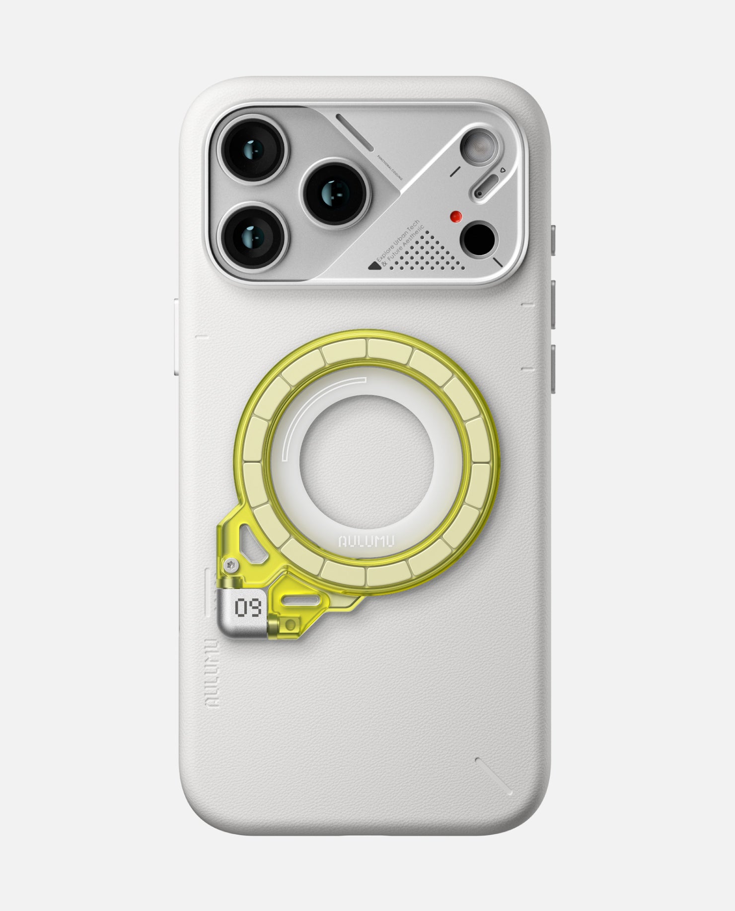 A17 iPhone 17 Proシリーズ対応 スマホケース|レザー & G09 Ghost 360度回転式 スマホリング スタンド
