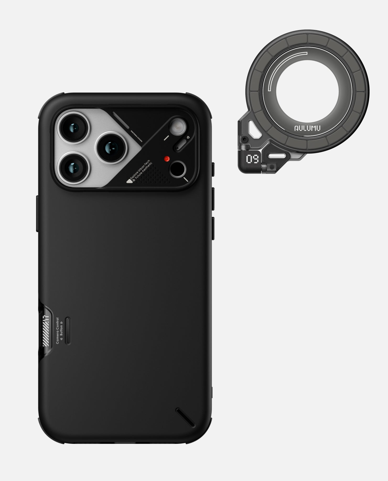 A17 iPhone 17シリーズ対応 スマホケース|軽くて薄型|防振|散熱 & G09 Ghost 360度回転式 スマホリング スタンド