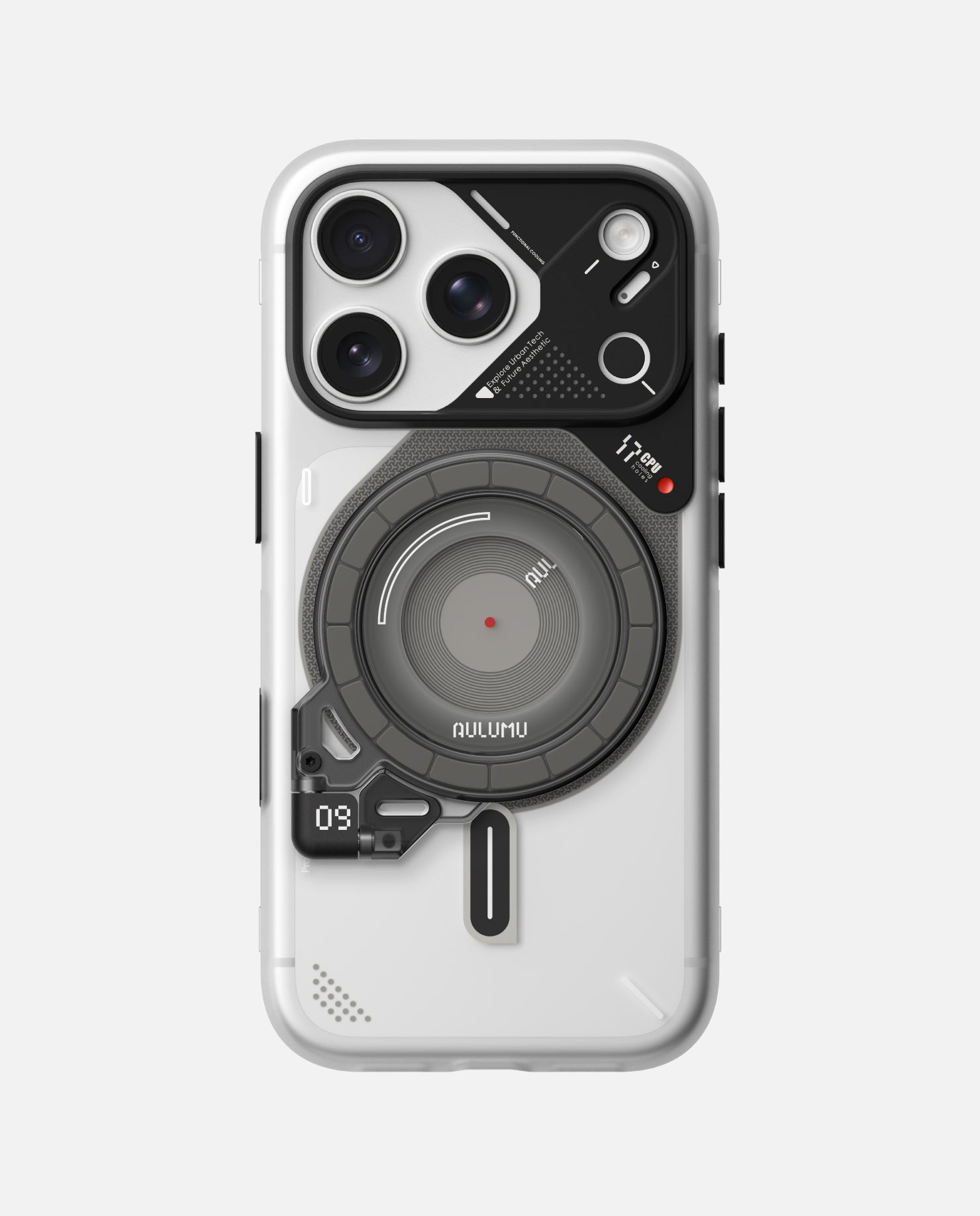 A17 iPhone 17シリーズ対応 スマホケース|磨き砂 & G09 Ghost 360度回転式 スマホリング スタンド