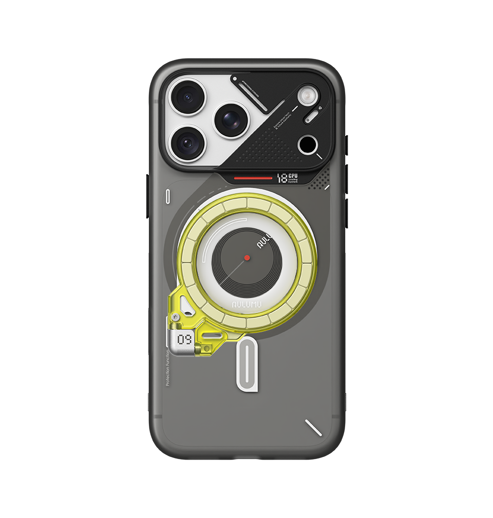 A18 iPhone 18/17 Proシリーズ対応 フロステッドケース & G09 Ghost 360度回転式 スマホリング スタンド