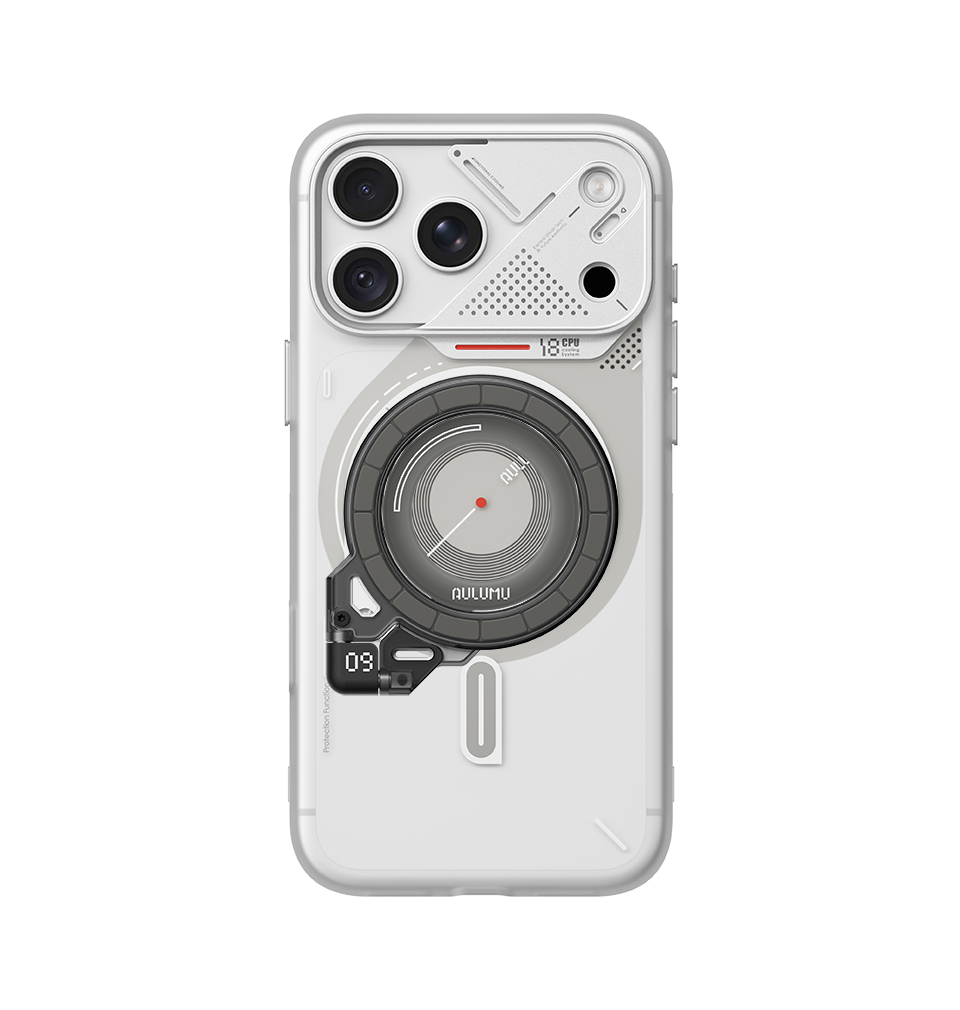A18 iPhone 18/17 Proシリーズ対応 フロステッドケース & G09 Ghost 360度回転式 スマホリング スタンド
