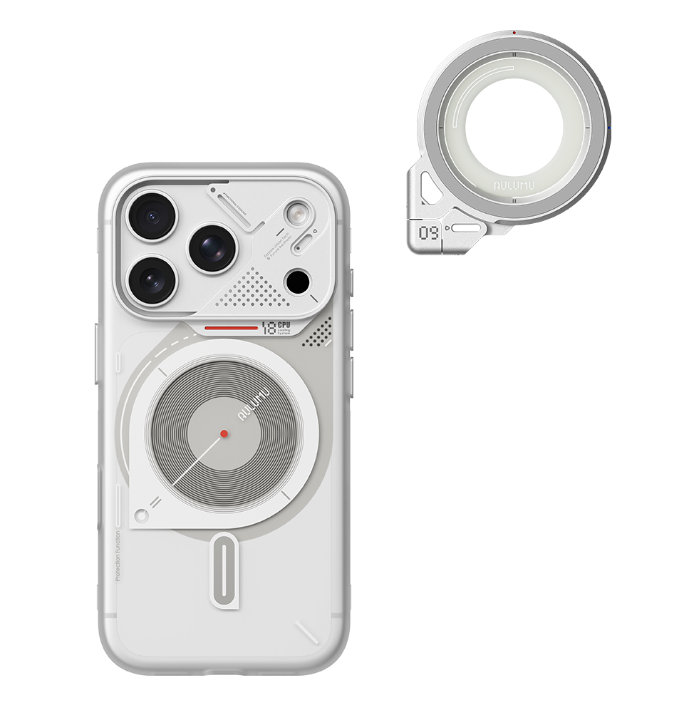 A18 iPhone 18/17 Proシリーズ対応 フロステッドケース & G09 360度回転式 スマホリング スタンド