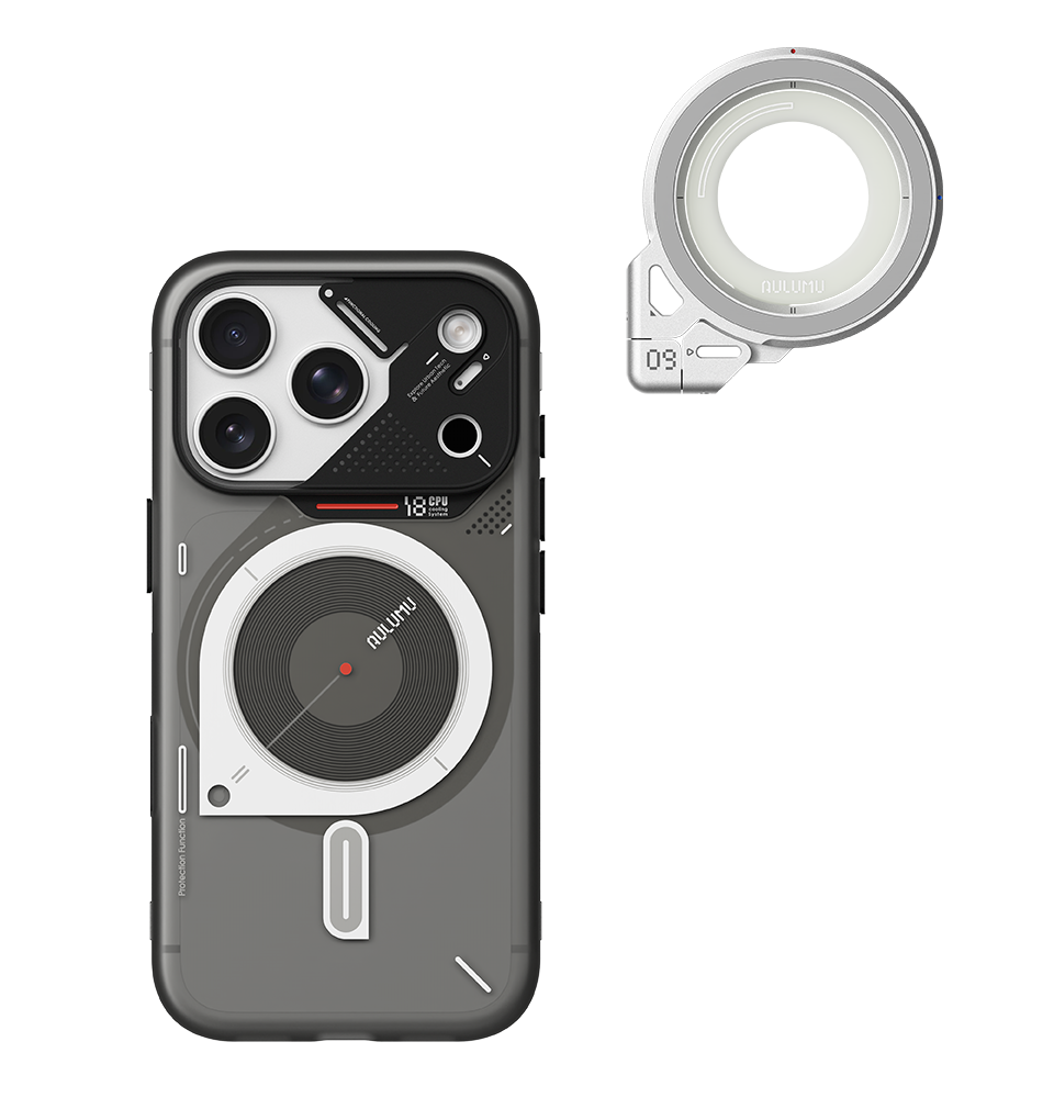 A18 iPhone 18/17 Proシリーズ対応 フロステッドケース & G09 360度回転式 スマホリング スタンド