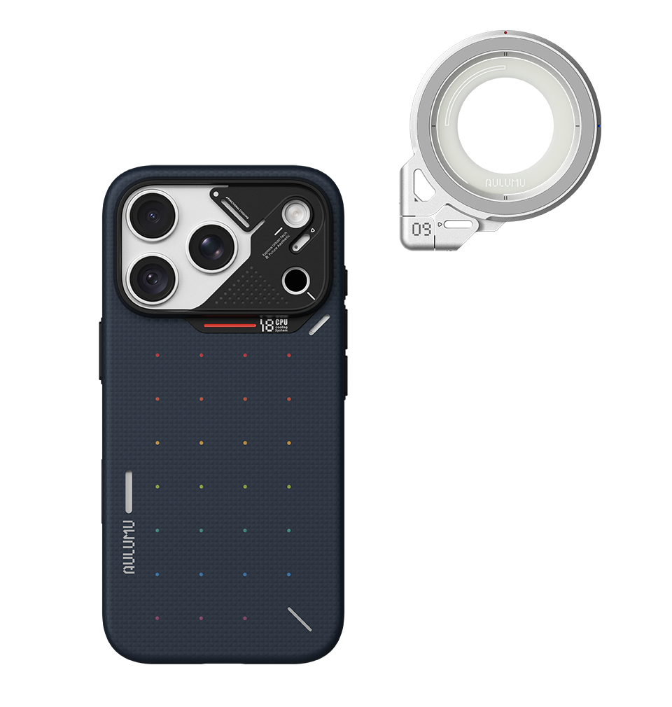 A18 iPhone 18/17 Proシリーズ対応 スマホケース|ドットアラミド繊維 & G09 360度回転式 スマホリング スタンド