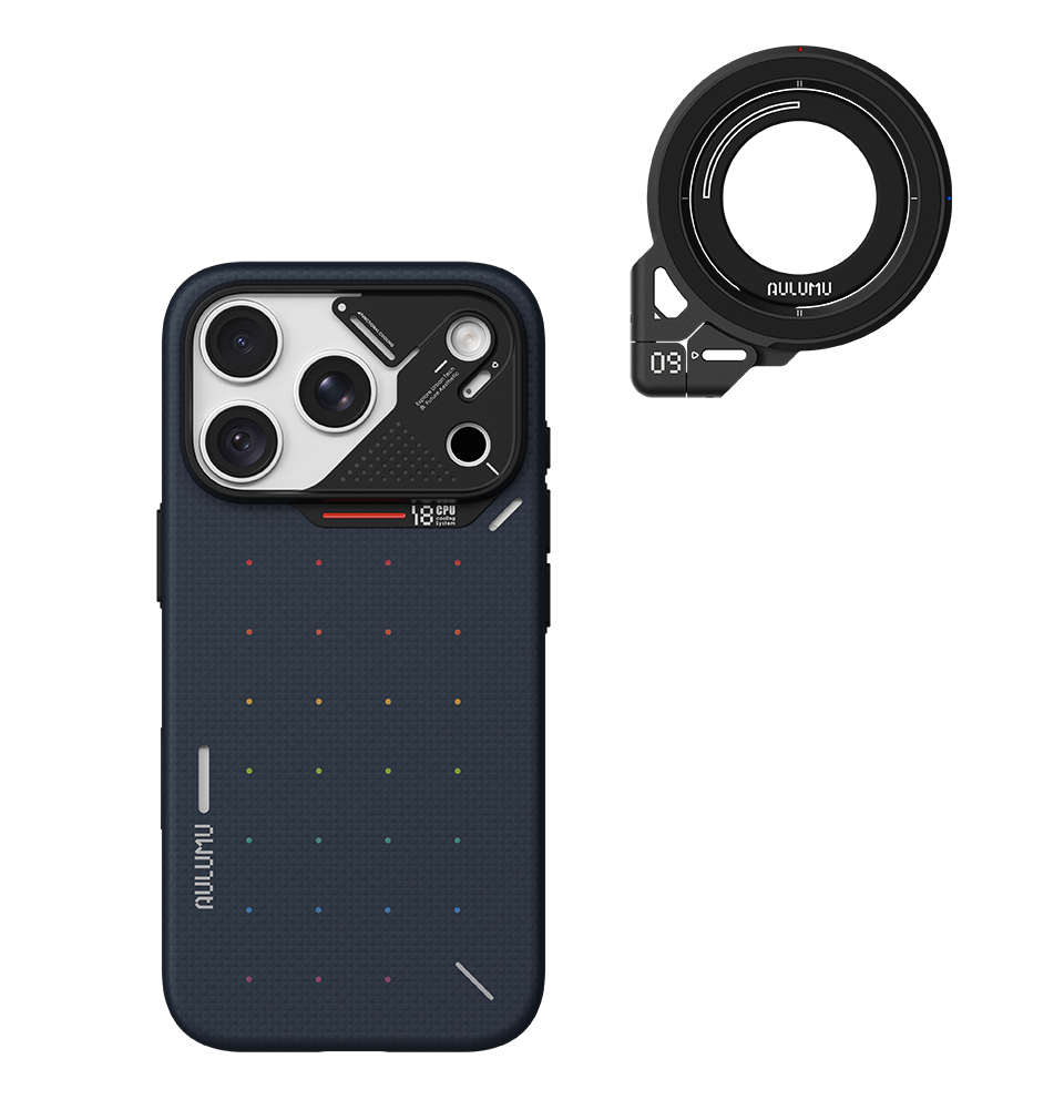 A18 iPhone 18/17 Proシリーズ対応 スマホケース|ドットアラミド繊維 & G09 360度回転式 スマホリング スタンド