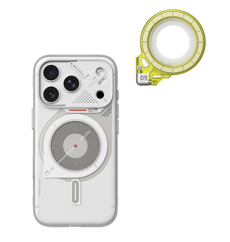 A18 iPhone 18/17 Proシリーズ対応 フロステッドケース & G09 Ghost 360度回転式 スマホリング スタンド