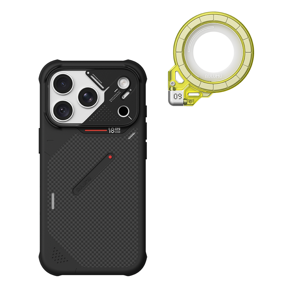 A18 iPhone 18/17 Proシリーズ対応 耐衝撃アラミド繊維スマホケース & G09 360度回転式 スマホリング スタンド