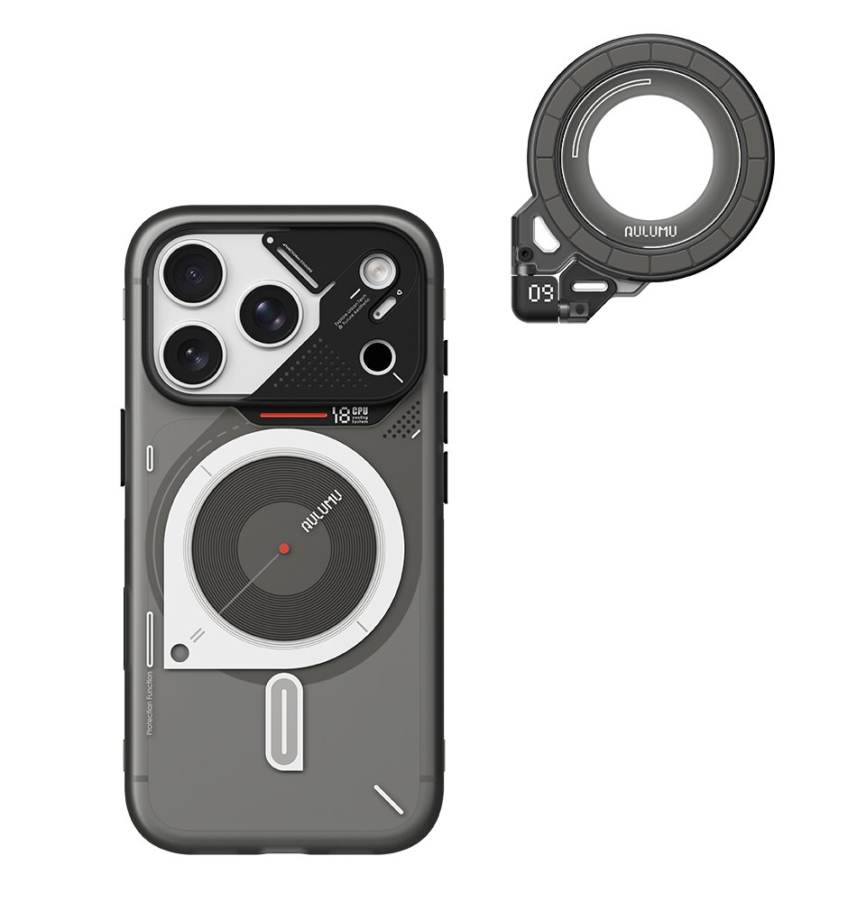 A18 iPhone 18/17 Proシリーズ対応 フロステッドケース & G09 Ghost 360度回転式 スマホリング スタンド