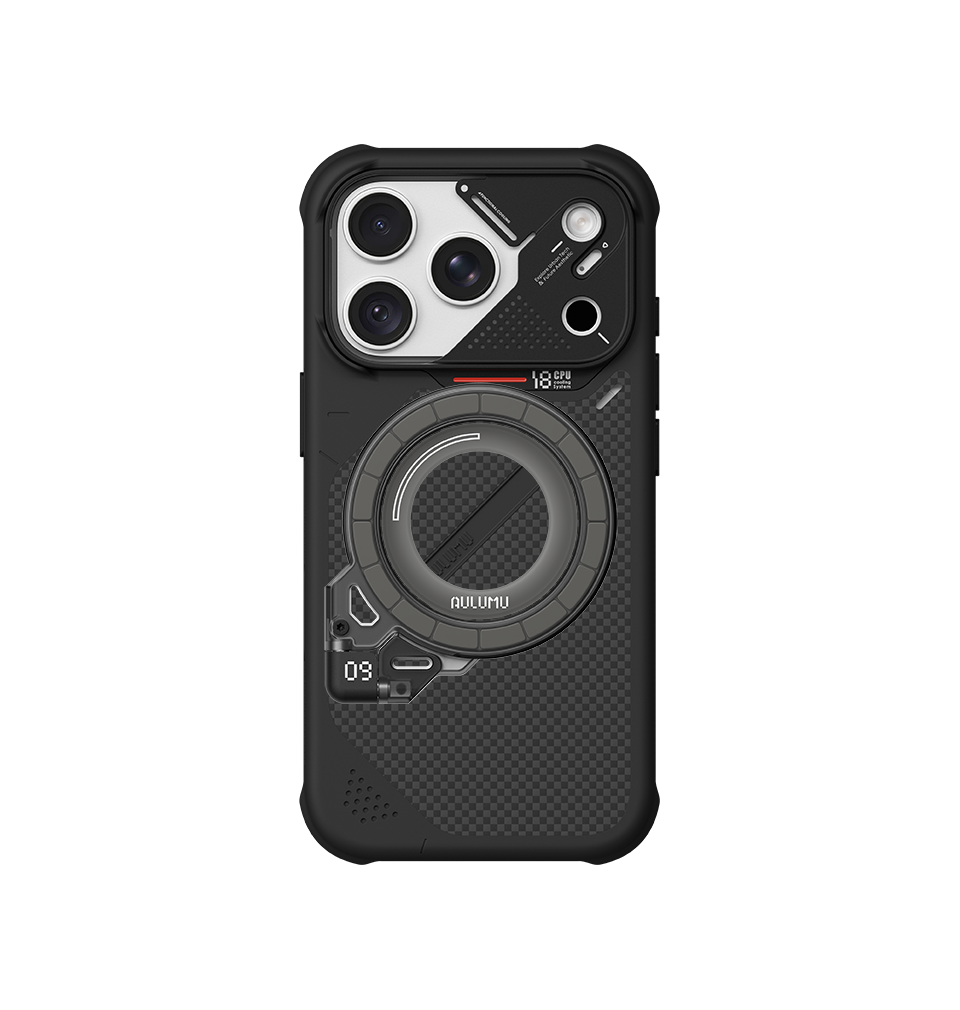 A18 iPhone 18/17 Proシリーズ対応 耐衝撃アラミド繊維スマホケース & G09 360度回転式 スマホリング スタンド