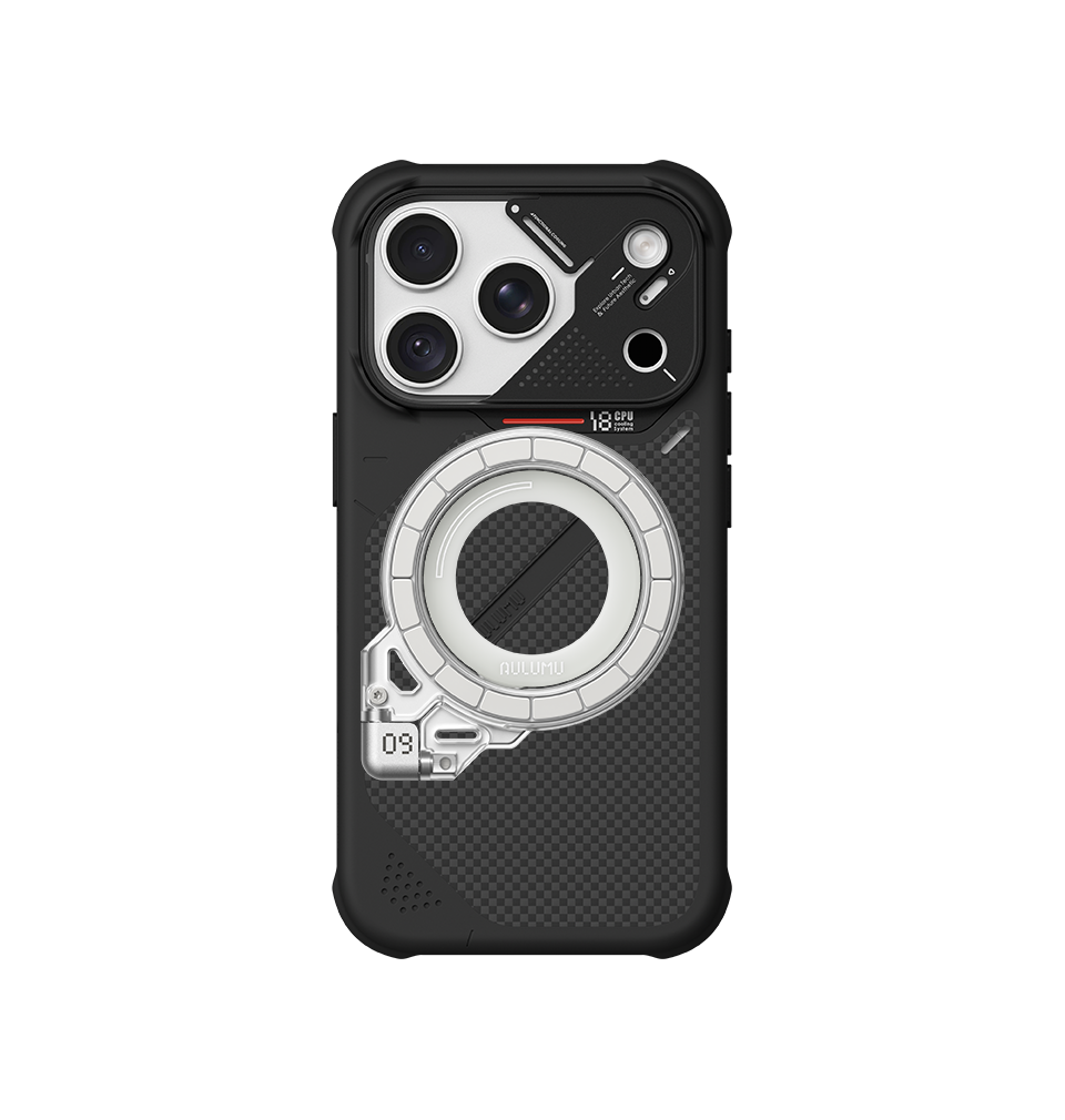 A18 iPhone 18/17 Proシリーズ対応 耐衝撃アラミド繊維スマホケース & G09 360度回転式 スマホリング スタンド