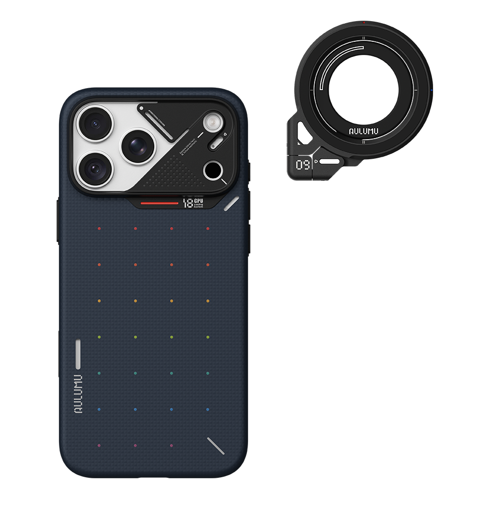 A18 iPhone 18/17 Proシリーズ対応 スマホケース|ドットアラミド繊維 & G09 360度回転式 スマホリング スタンド