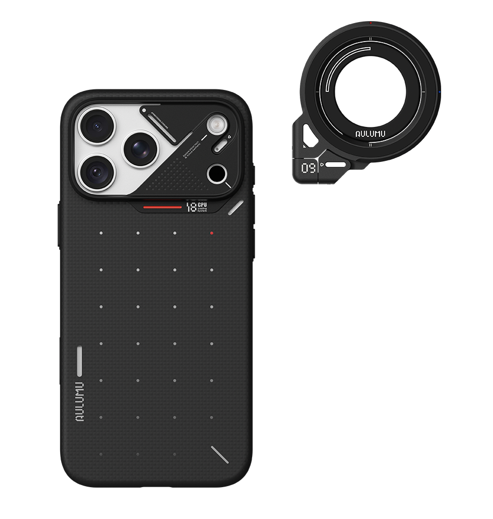 A18 iPhone 18/17 Proシリーズ対応 スマホケース|ドットアラミド繊維 & G09 360度回転式 スマホリング スタンド