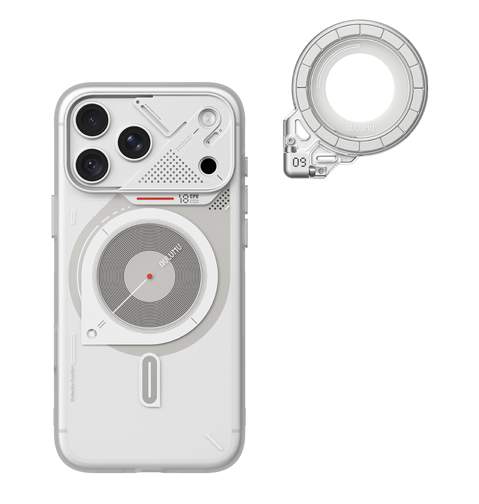 A18 iPhone 18/17 Proシリーズ対応 フロステッドケース & G09 Ghost 360度回転式 スマホリング スタンド