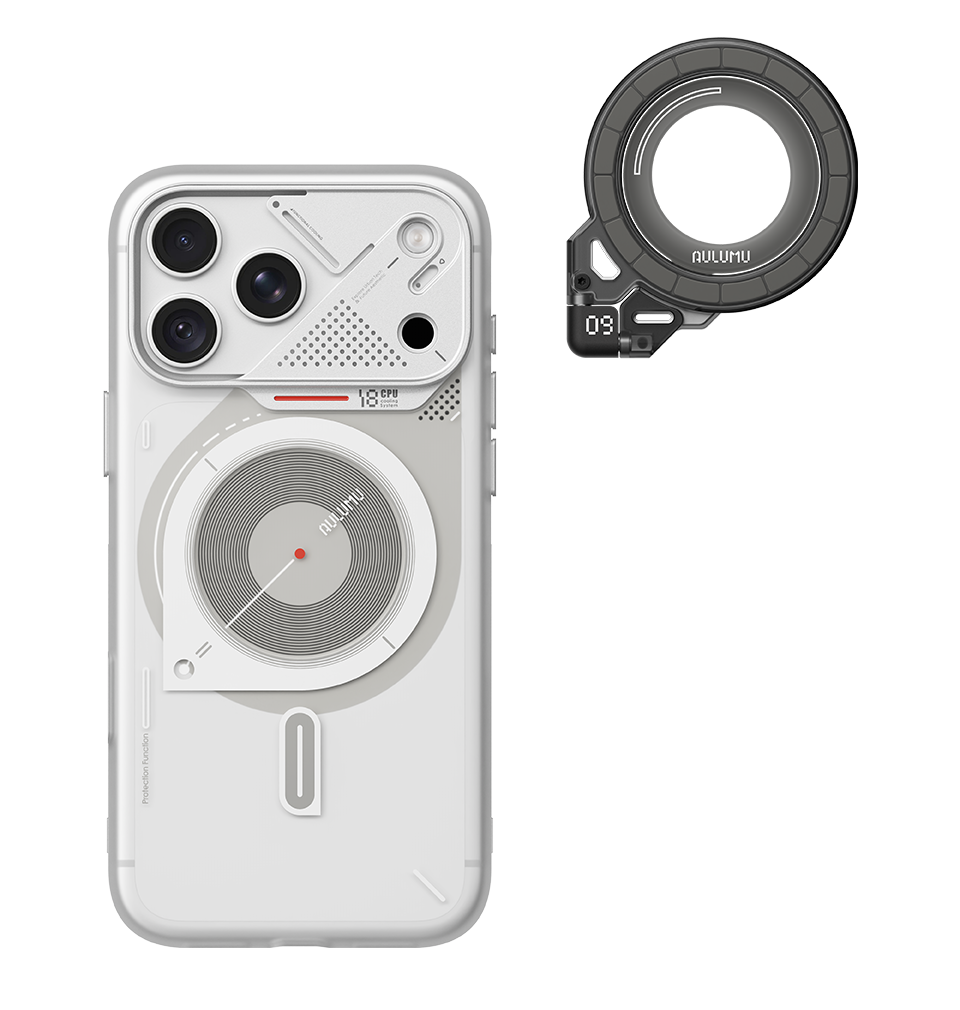 A18 iPhone 18/17 Proシリーズ対応 フロステッドケース & G09 Ghost 360度回転式 スマホリング スタンド