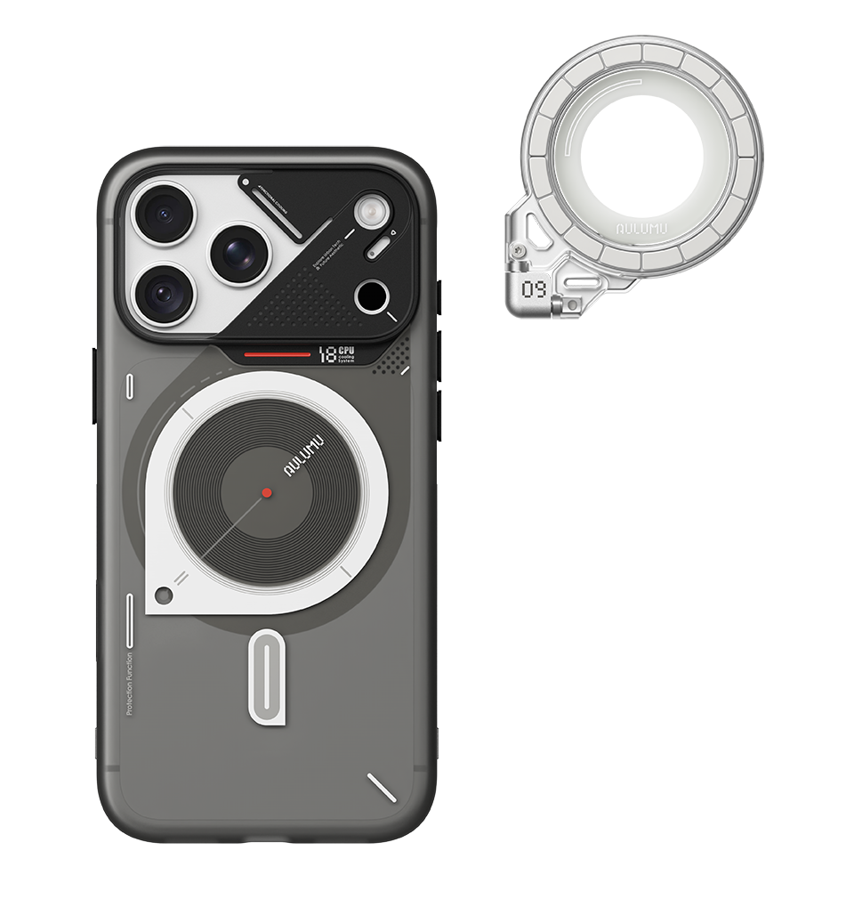 A18 iPhone 18/17 Proシリーズ対応 フロステッドケース & G09 Ghost 360度回転式 スマホリング スタンド