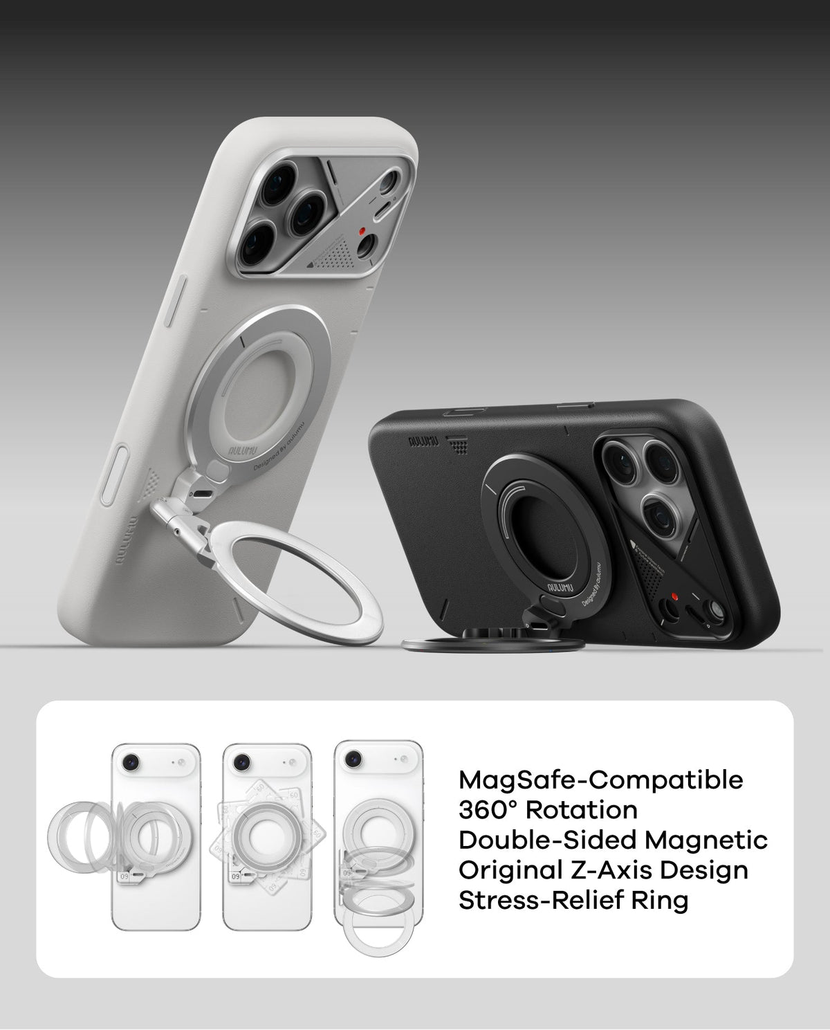 G09 360度回転式 スマホリング スタンド | 3軸・360度回転式