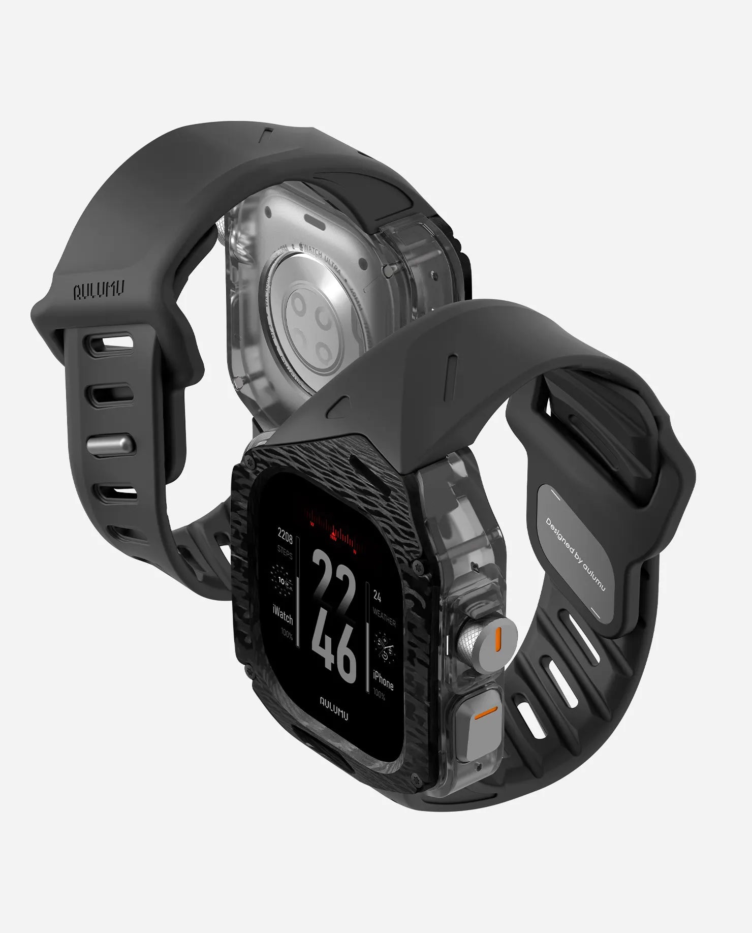 A01 Apple Watch Ultra 用 保護ケース／バンド |カーボンケース | FKM バンド