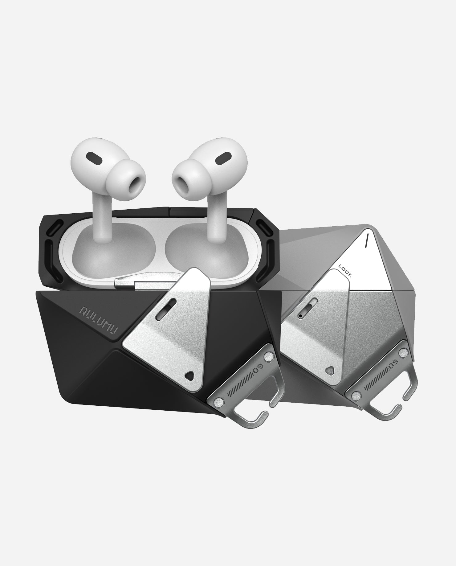 A09 Airpods Pro 1/2 対応 保護ケース|ロック＆ストラップ