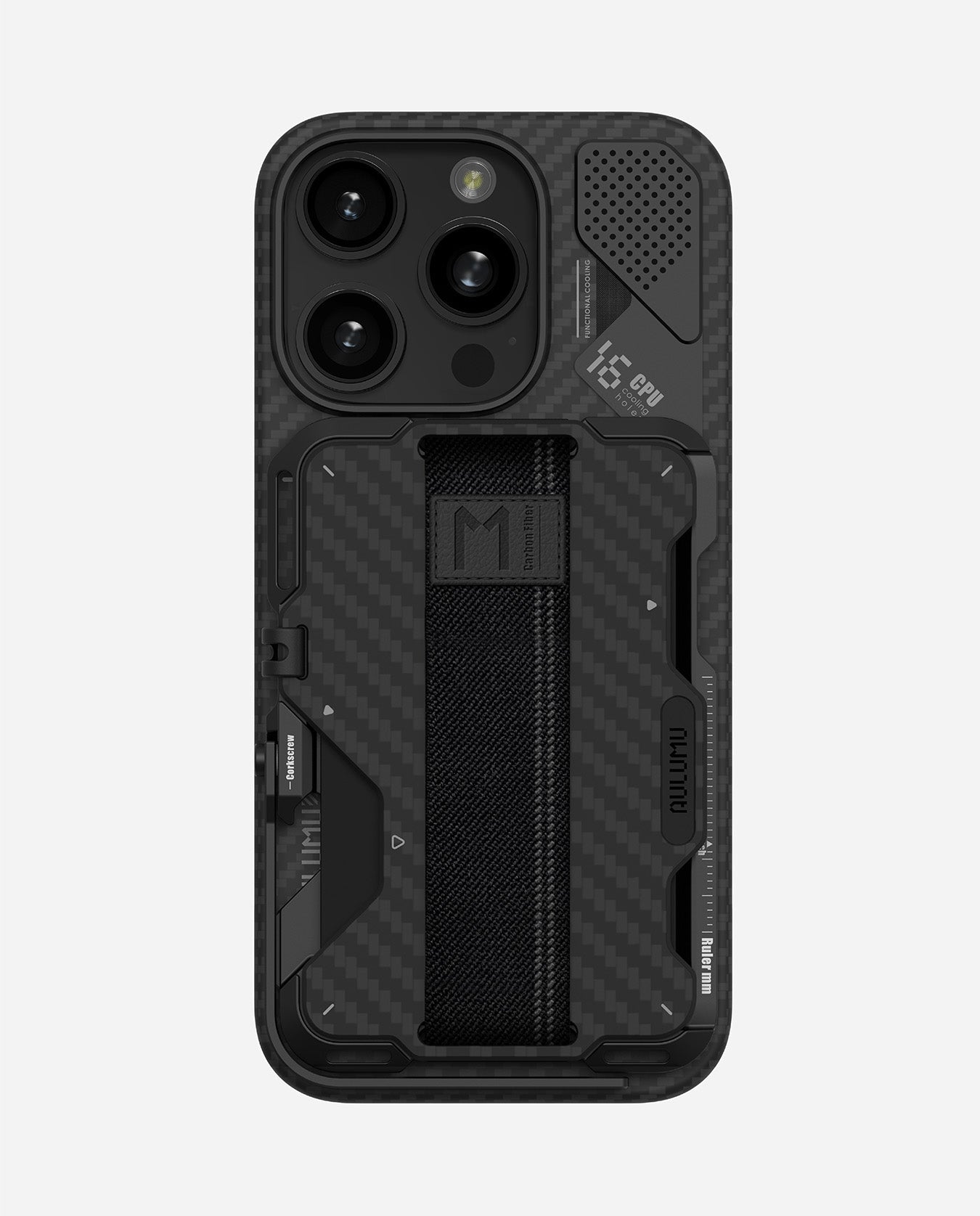 AULUMU A16 MagSafe対応アラミド繊維ケース、MagSafeアクセサリー（スタンド/ホルダー）装着イメージ
