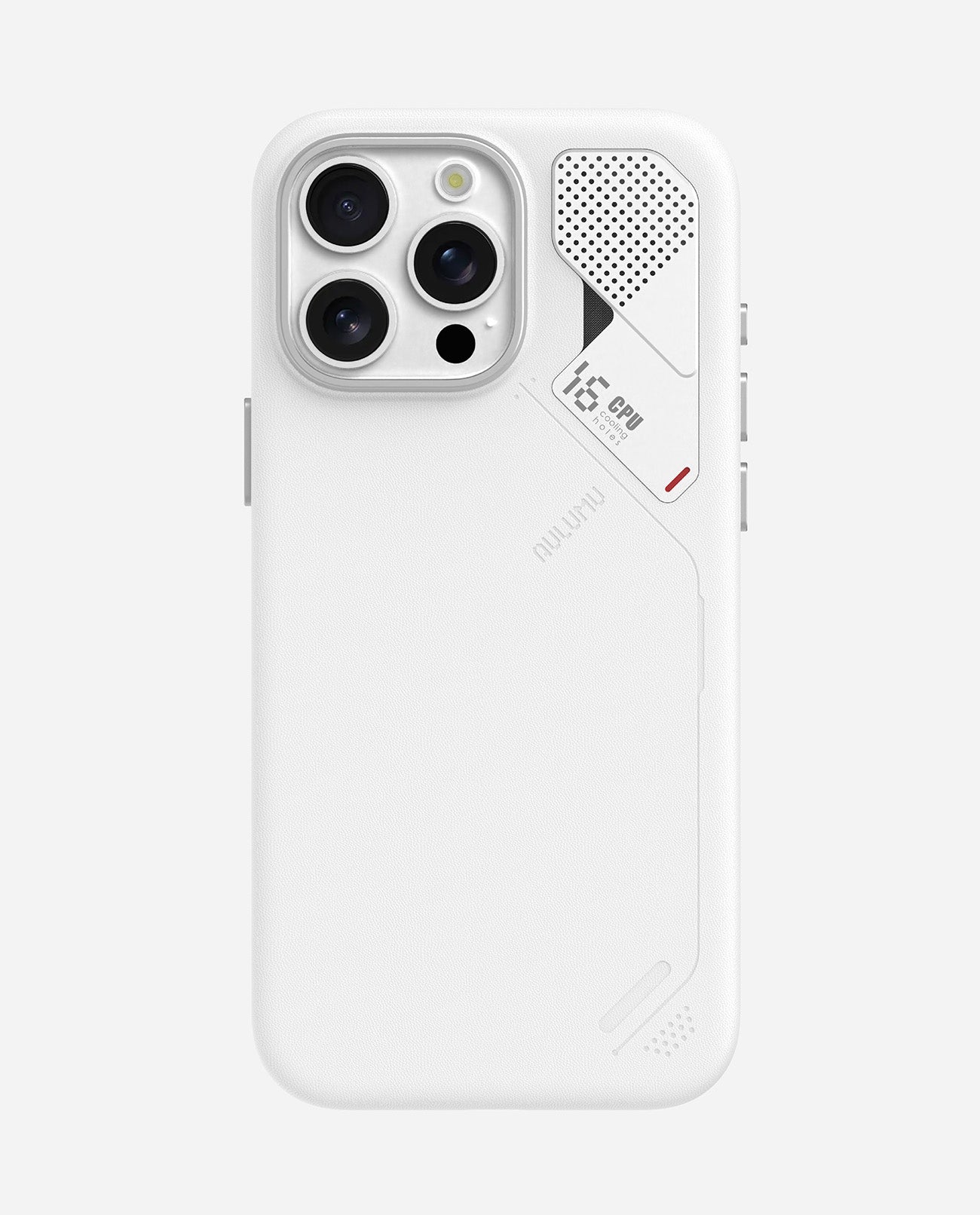 A16 iPhone 16 Proシリーズ対応 スマホケース|レザー|散熱|ホワイトとブラック|Magsafe|カメラリング