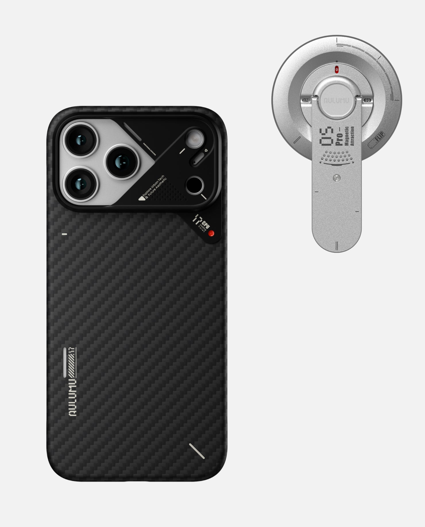 A17 iPhone 17 Proシリーズ対応 アラミド繊維スマホケース & G05 Pro 多機能マグネットスタンド