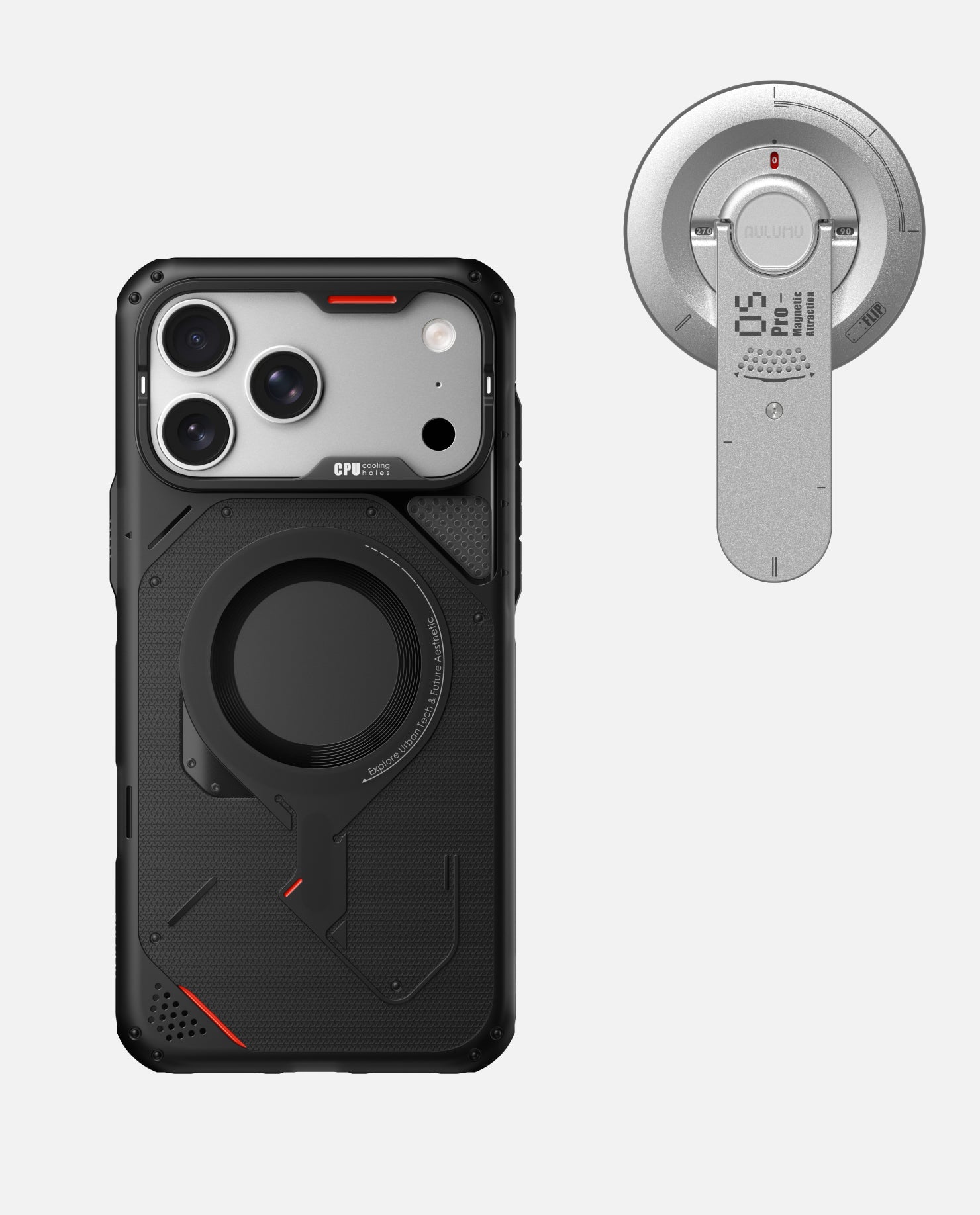 A17 iPhone 17 Pro / Pro Max用 アウトドアケース & G05 Pro 多機能マグネットスタンド