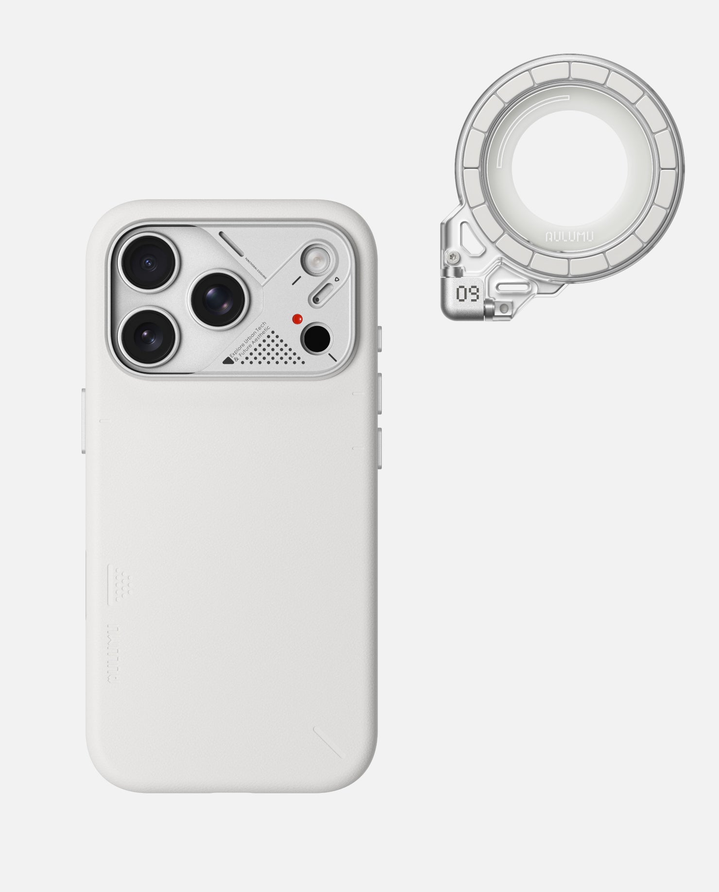 A17 iPhone 17 Proシリーズ対応 スマホケース|レザー & G09 Ghost 360度回転式 スマホリング スタンド