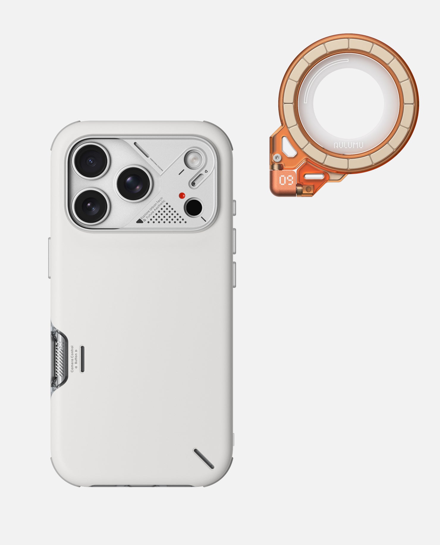 A17 iPhone 17シリーズ対応 スマホケース|軽くて薄型|防振|散熱 & G09 Ghost 360度回転式 スマホリング スタンド