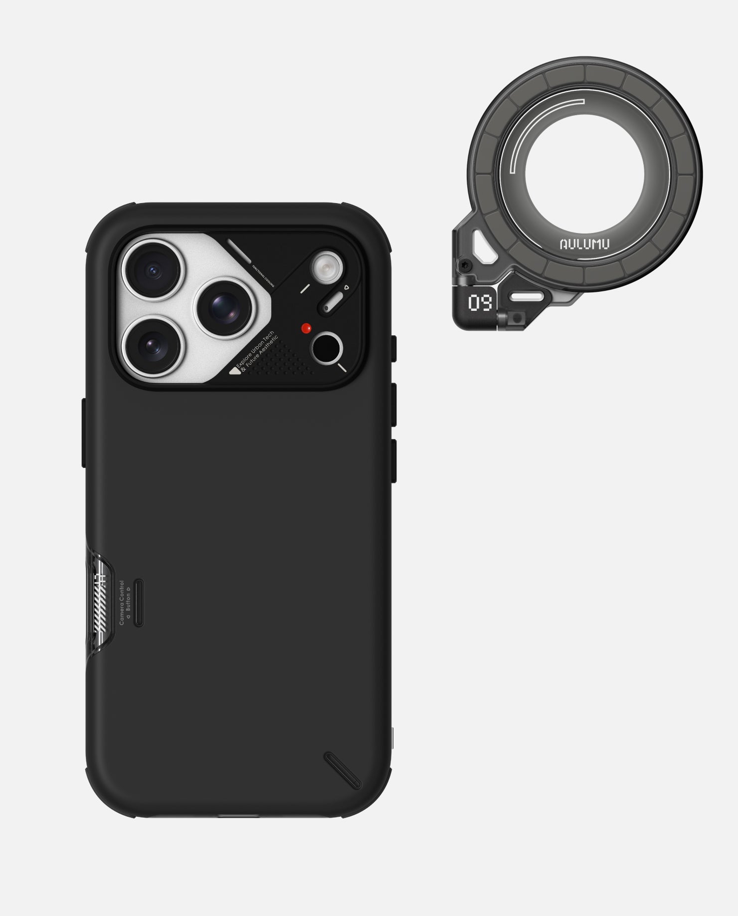 A17 iPhone 17シリーズ対応 スマホケース|軽くて薄型|防振|散熱 & G09 Ghost 360度回転式 スマホリング スタンド