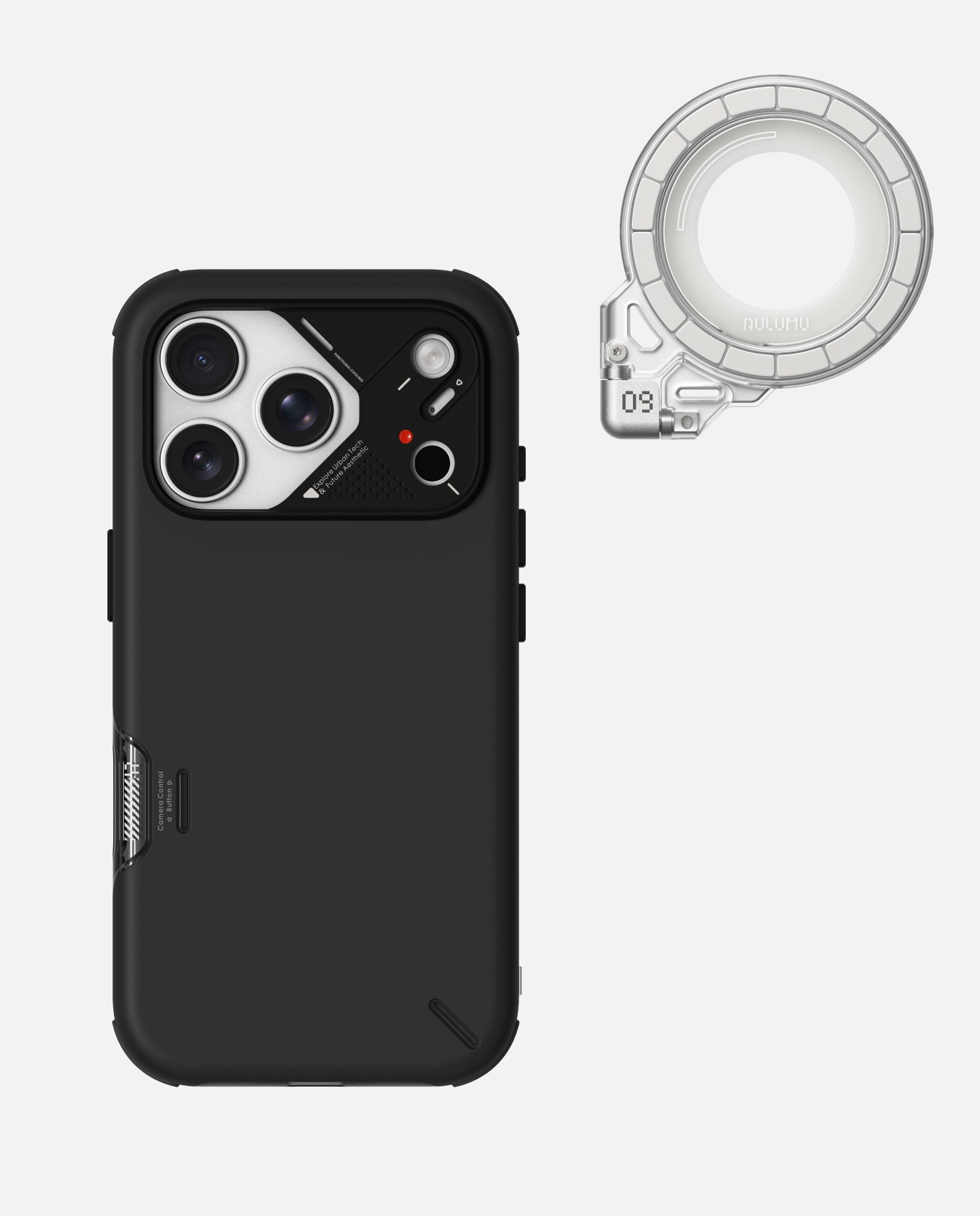 A17 iPhone 17シリーズ対応 スマホケース|軽くて薄型|防振|散熱 & G09 Ghost 360度回転式 スマホリング スタンド