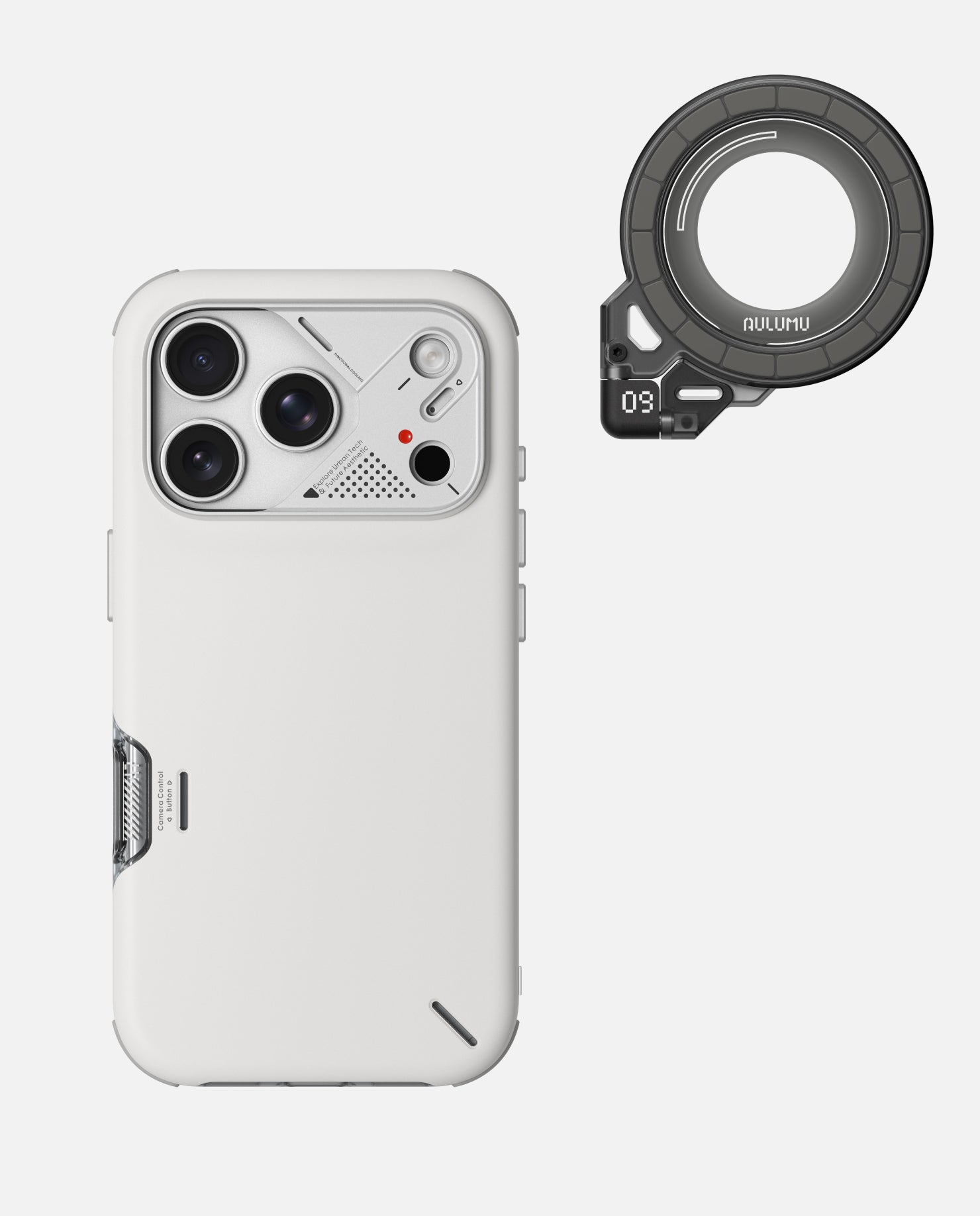 A17 iPhone 17シリーズ対応 スマホケース|軽くて薄型|防振|散熱 & G09 Ghost 360度回転式 スマホリング スタンド