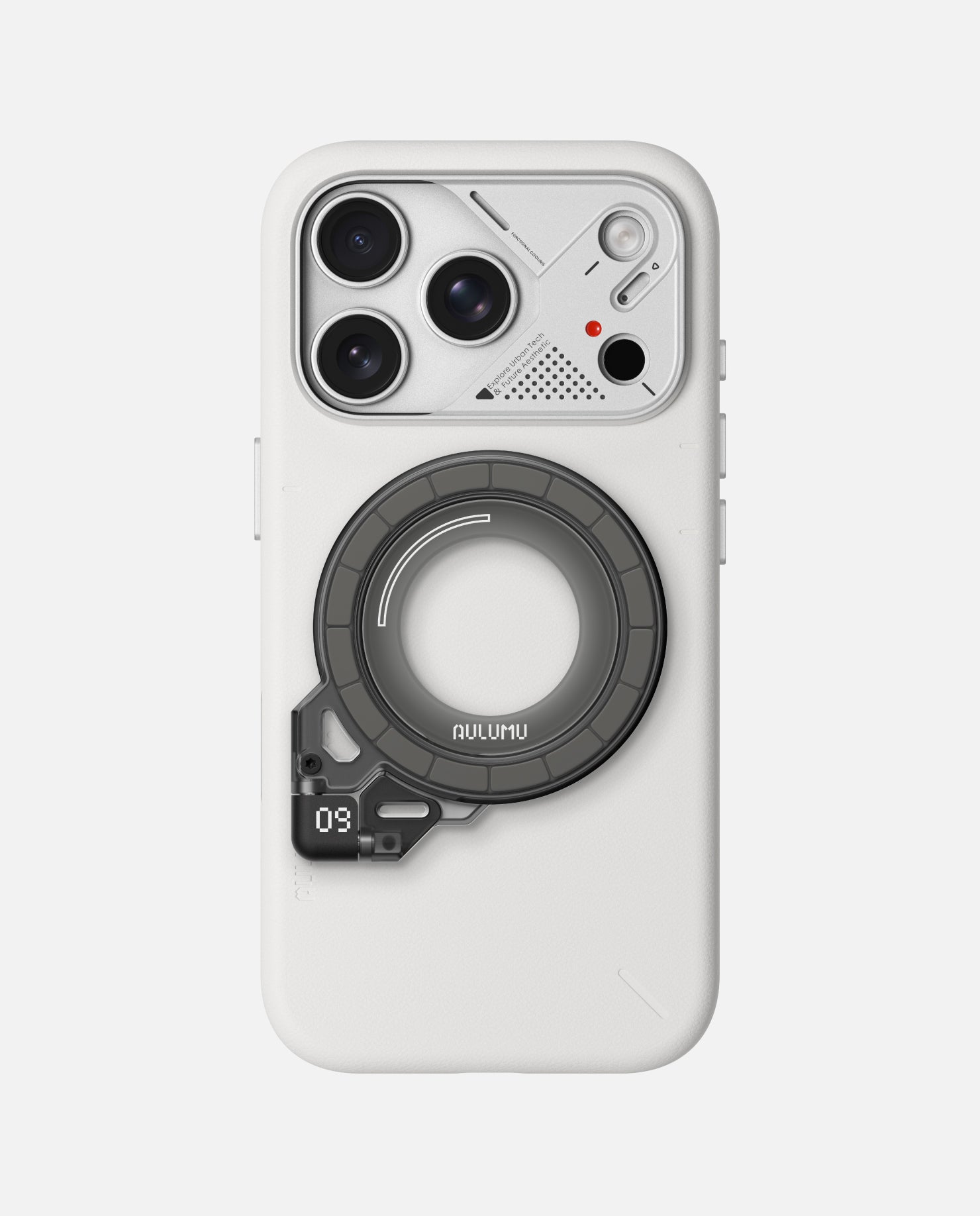 A17 iPhone 17 Proシリーズ対応 スマホケース|レザー & G09 Ghost 360度回転式 スマホリング スタンド