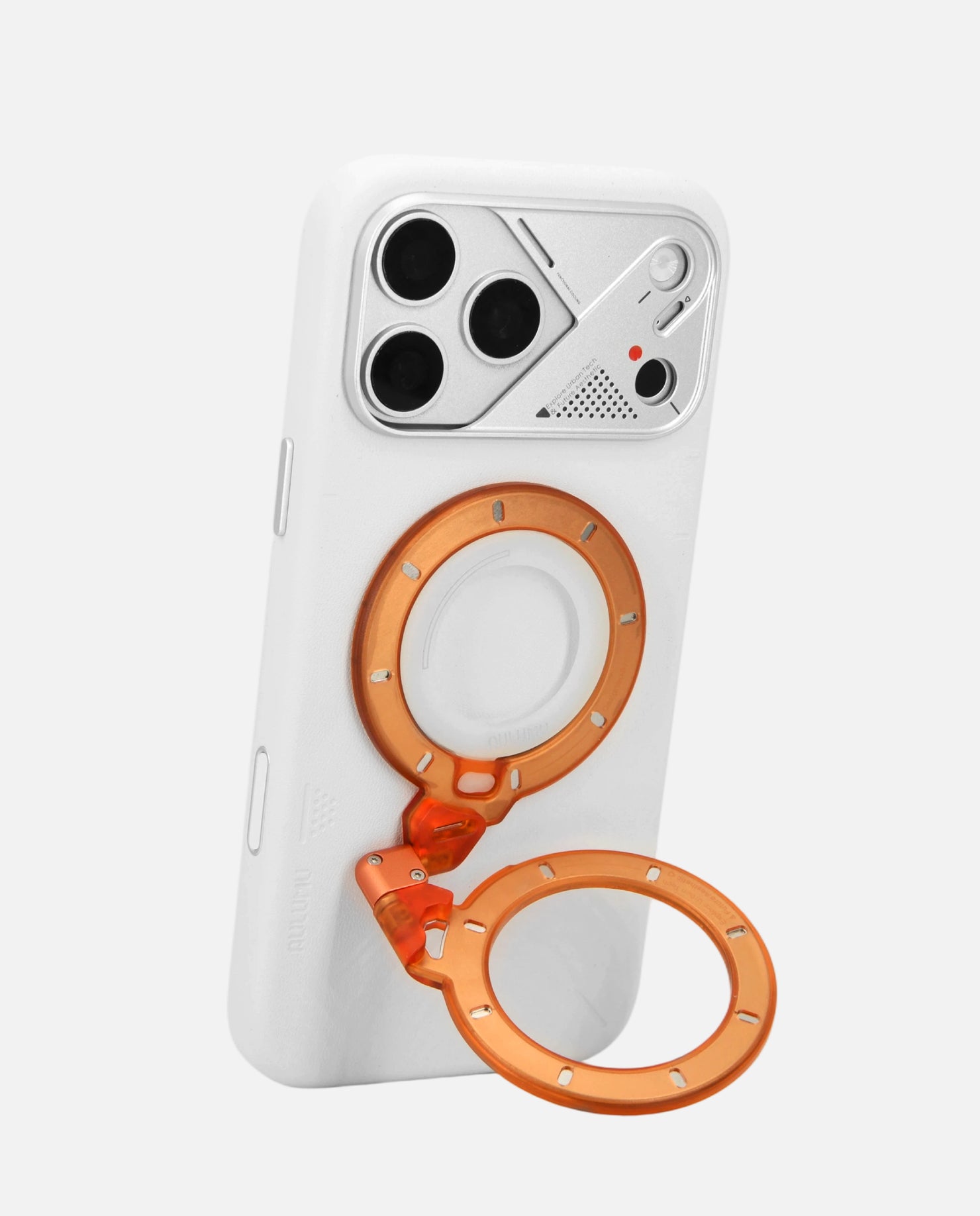 A17 iPhone 17 Proシリーズ対応 スマホケース|レザー & G09 Ghost 360度回転式 スマホリング スタンド