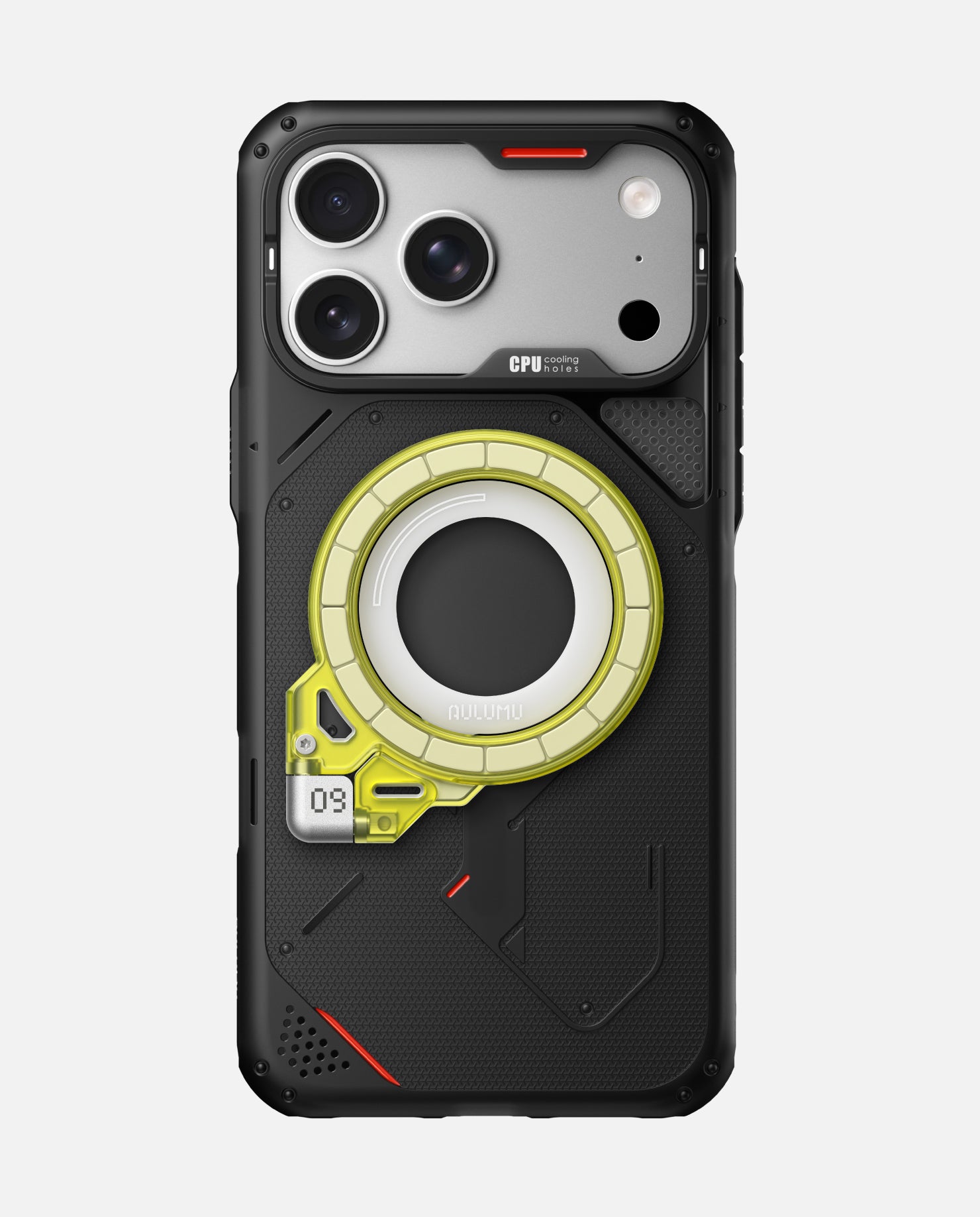 iPhone 17 Pro/Pro Max用 アウトドアケース & G09 Ghost 360度回転式 スマホリング スタンド