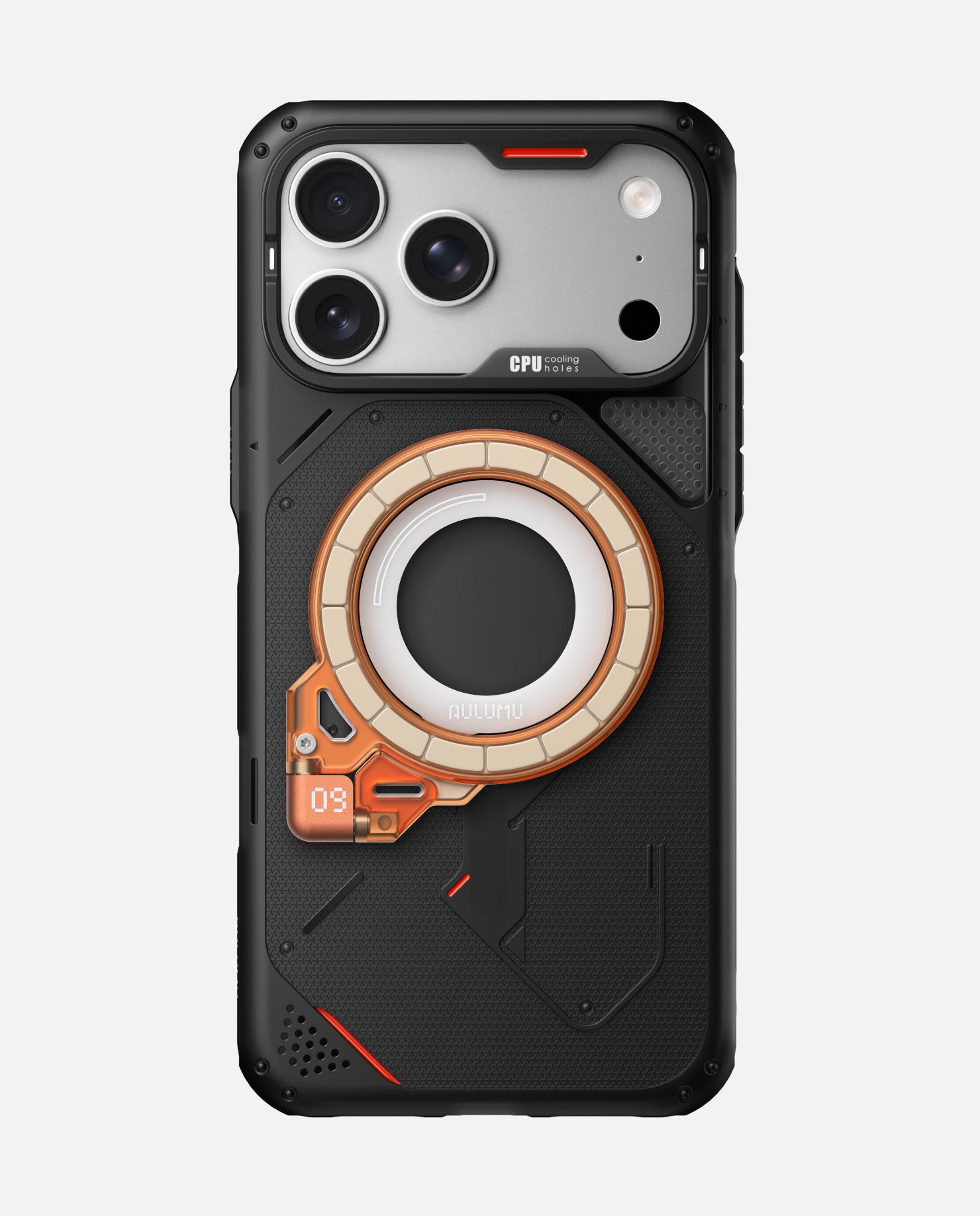 iPhone 17 Pro/Pro Max用 アウトドアケース & G09 Ghost 360度回転式 スマホリング スタンド