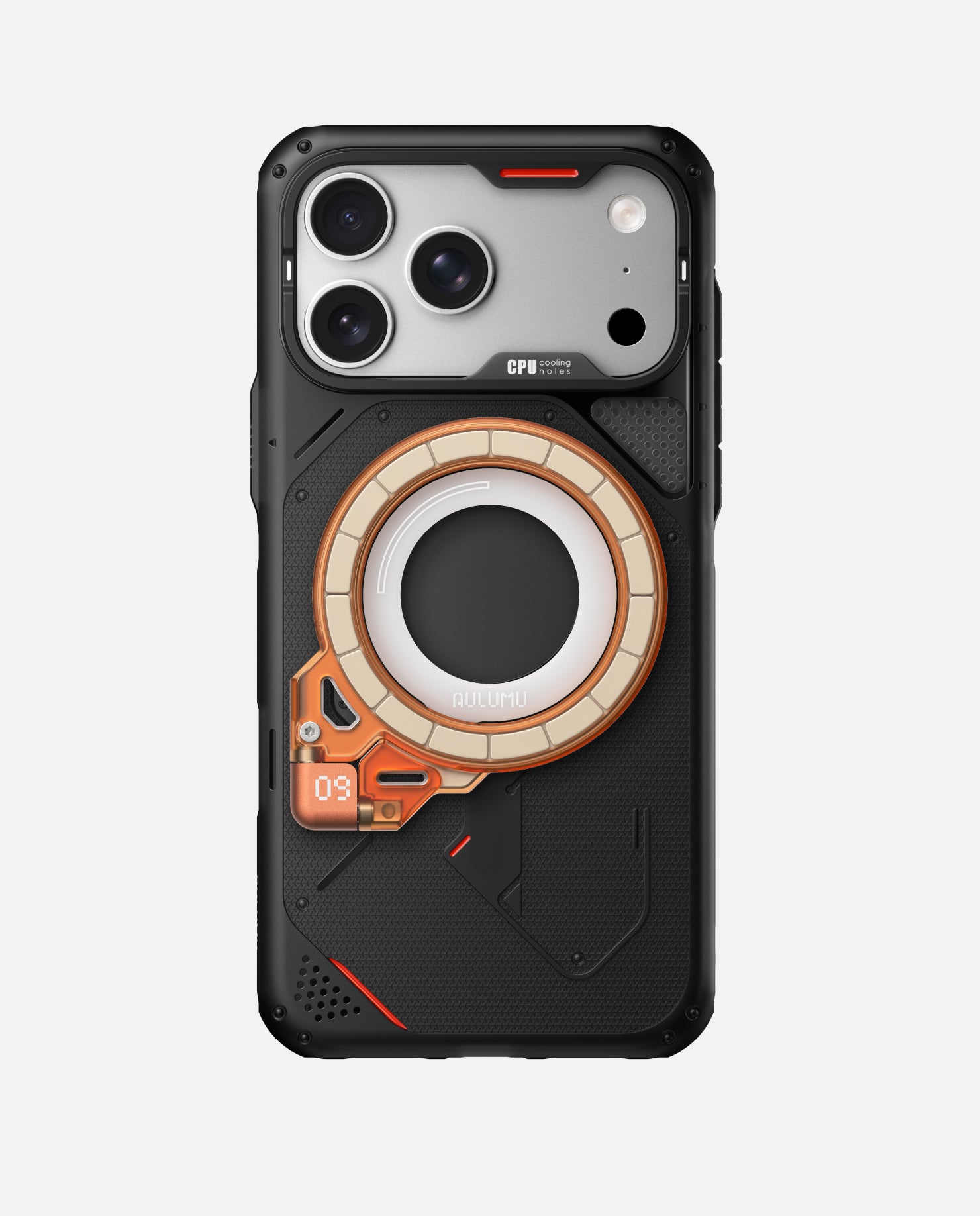 iPhone 17 Pro/Pro Max用 アウトドアケース & G09 Ghost 360度回転式 スマホリング スタンド