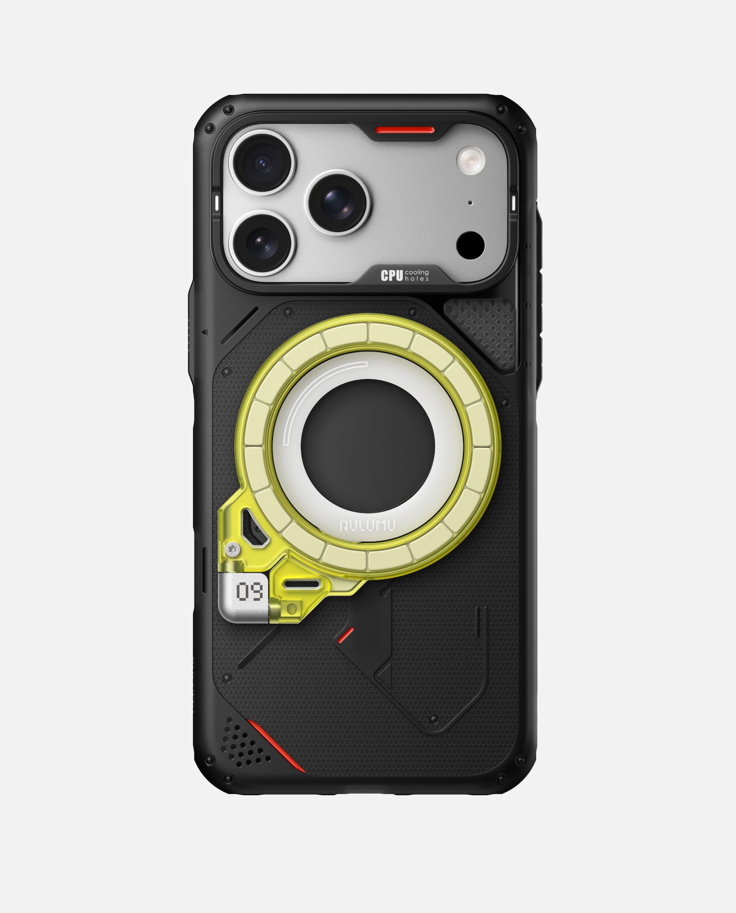 iPhone 17 Pro/Pro Max用 アウトドアケース & G09 Ghost 360度回転式 スマホリング スタンド