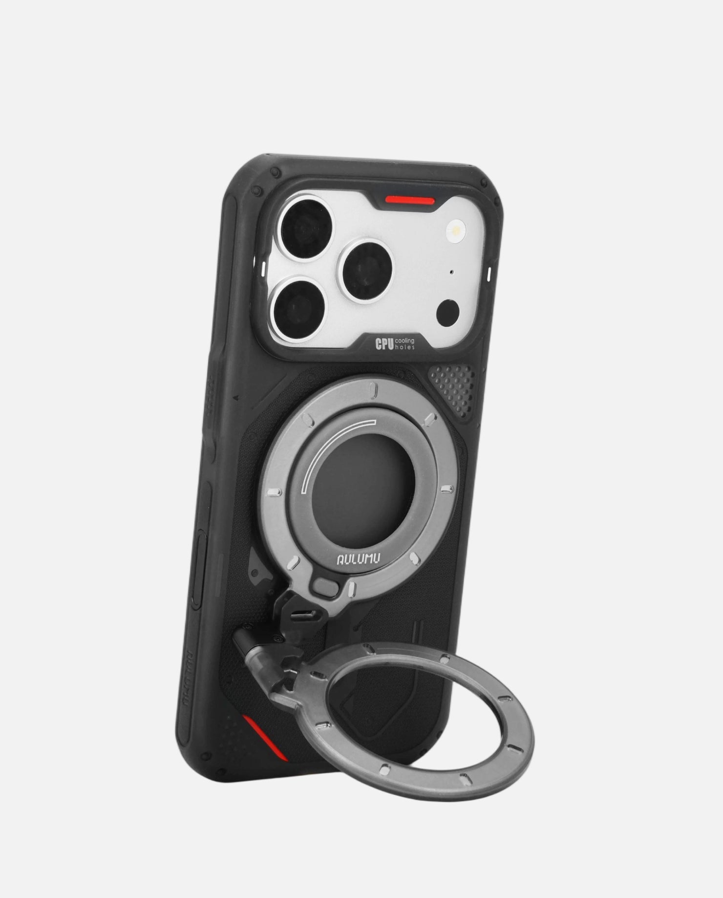iPhone 17 Pro/Pro Max用 アウトドアケース & G09 Ghost 360度回転式 スマホリング スタンド
