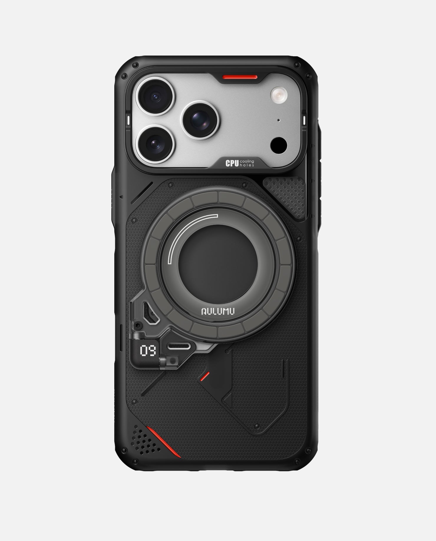 iPhone 17 Pro/Pro Max用 アウトドアケース & G09 Ghost 360度回転式 スマホリング スタンド