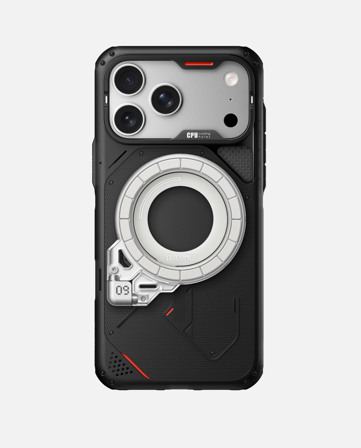 iPhone 17 Pro/Pro Max用 アウトドアケース & G09 Ghost 360度回転式 スマホリング スタンド