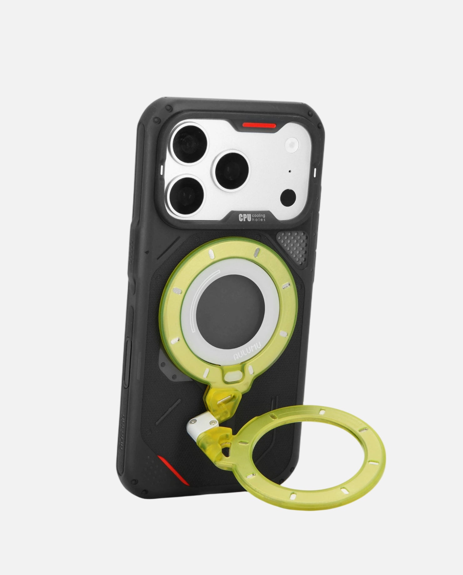 iPhone 17 Pro/Pro Max用 アウトドアケース & G09 Ghost 360度回転式 スマホリング スタンド