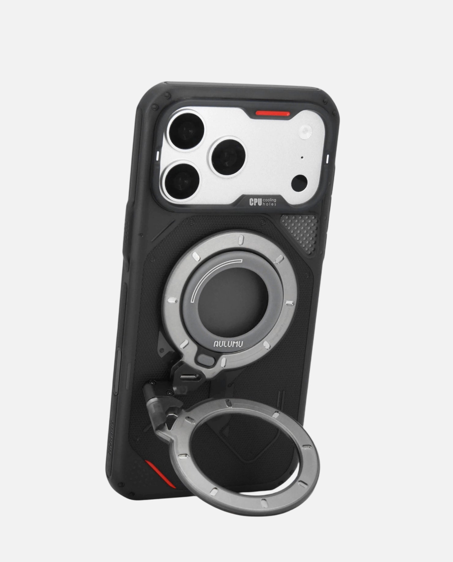 iPhone 17 Pro/Pro Max用 アウトドアケース & G09 Ghost 360度回転式 スマホリング スタンド