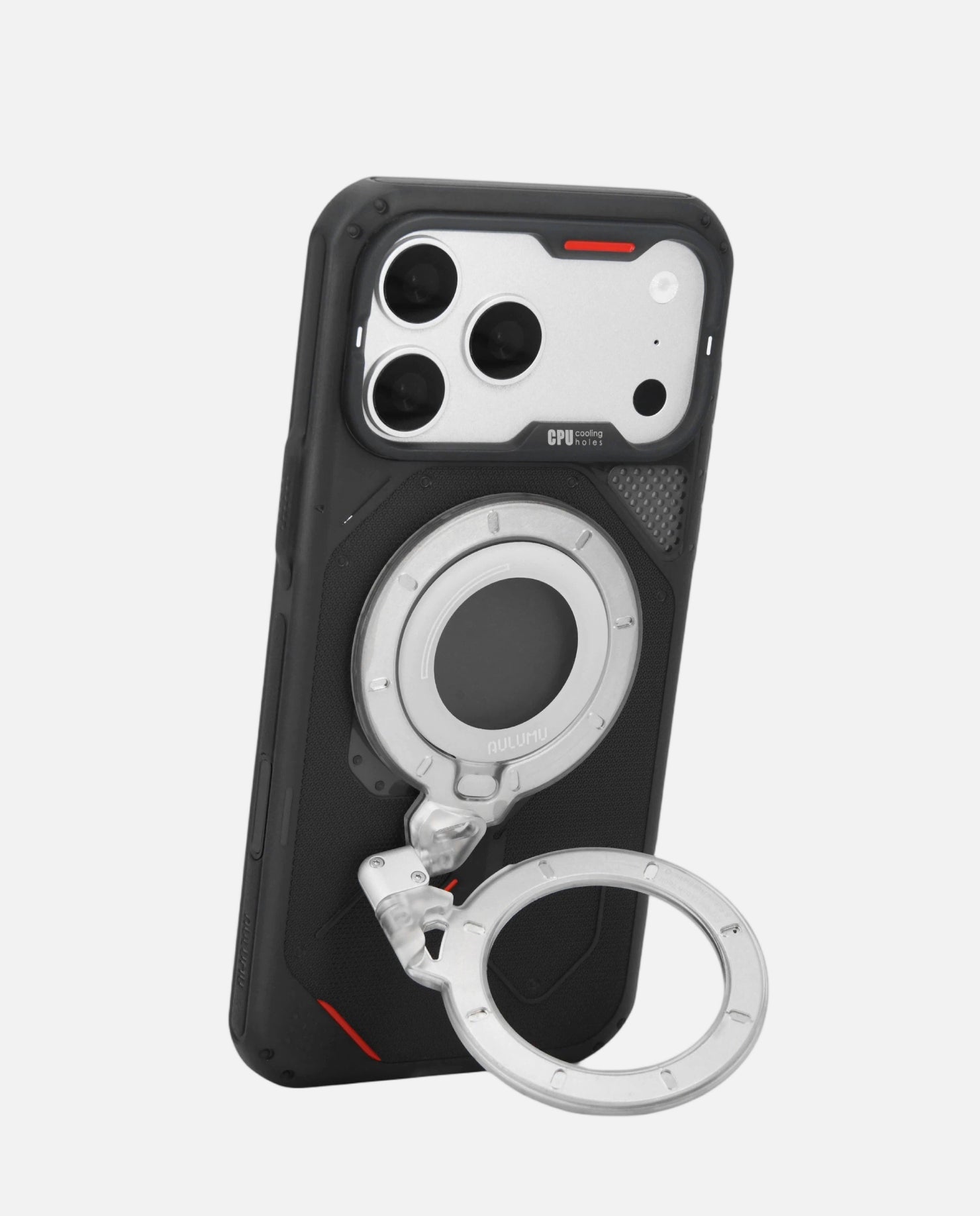 iPhone 17 Pro/Pro Max用 アウトドアケース & G09 Ghost 360度回転式 スマホリング スタンド