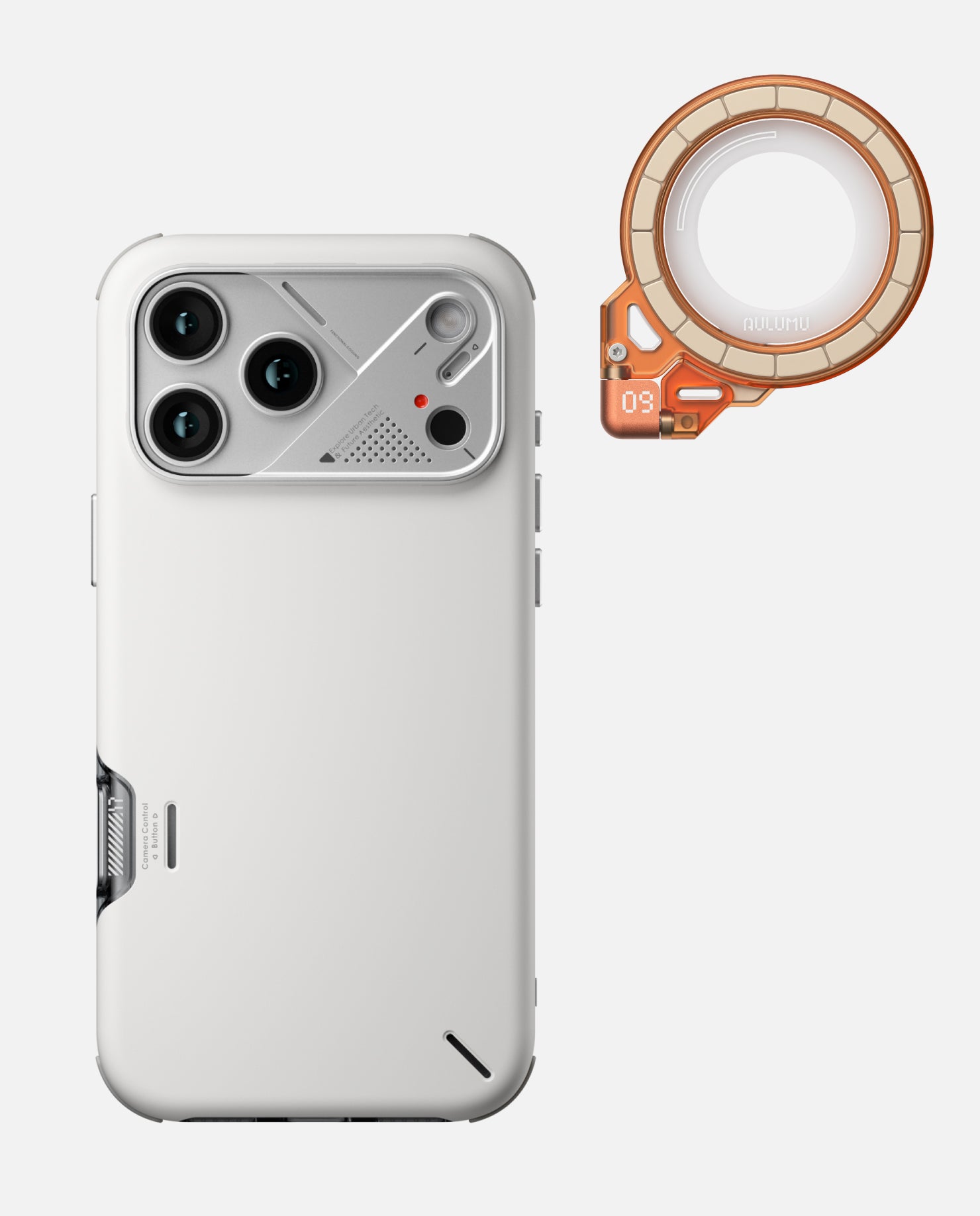 A17 iPhone 17シリーズ対応 スマホケース|軽くて薄型|防振|散熱 & G09 Ghost 360度回転式 スマホリング スタンド