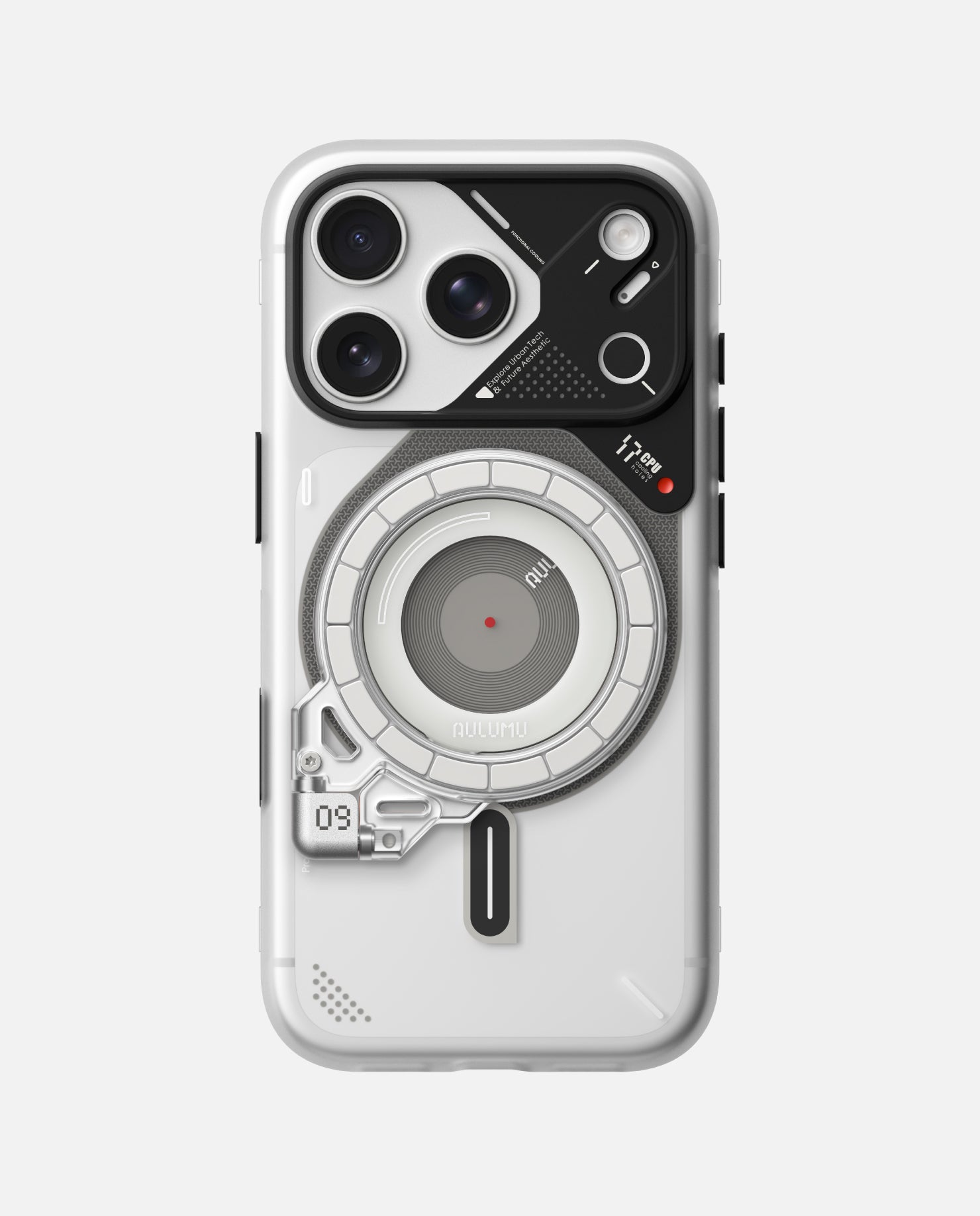 A17 iPhone 17シリーズ対応 スマホケース|磨き砂 & G09 Ghost 360度回転式 スマホリング スタンド
