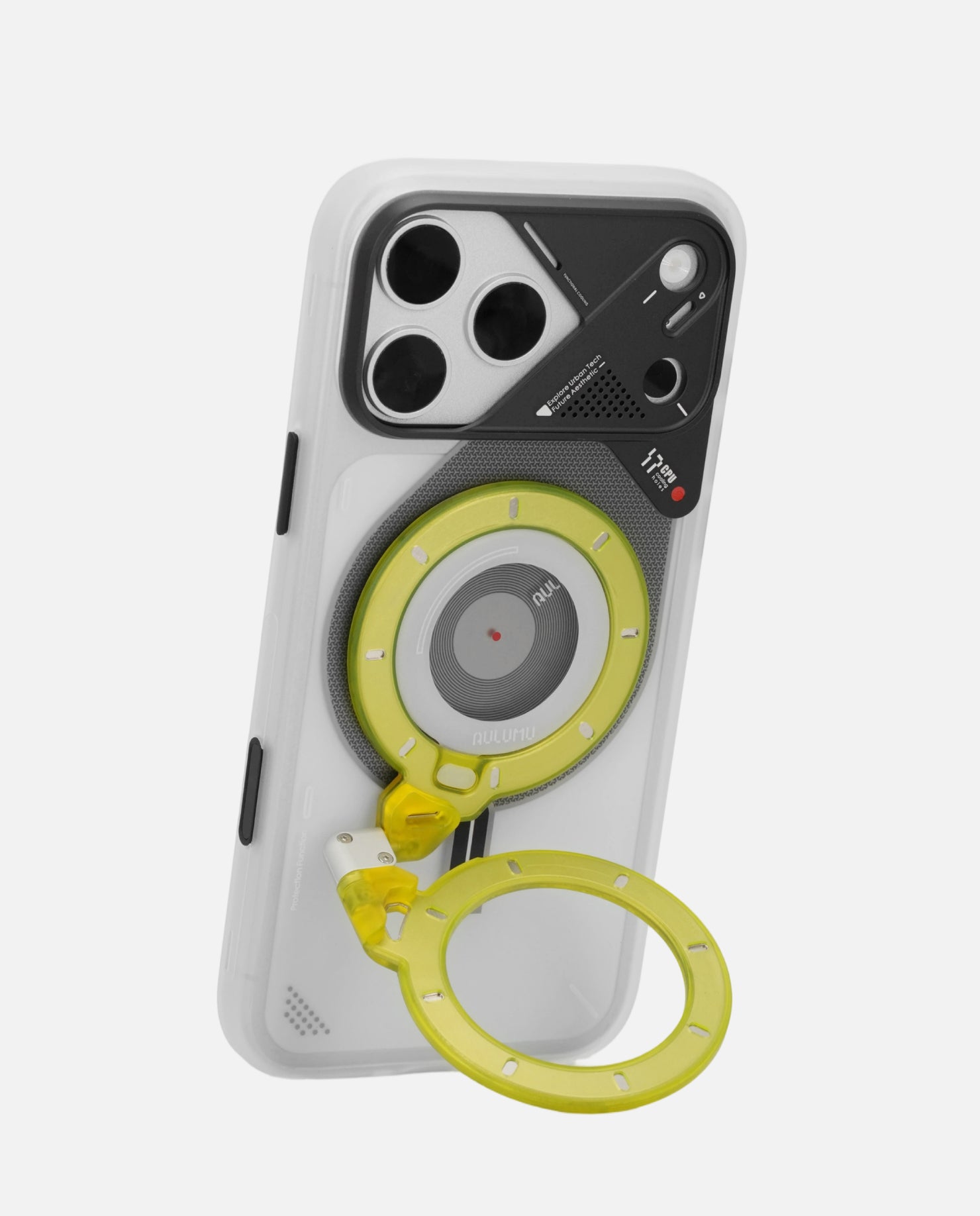 A17 iPhone 17シリーズ対応 スマホケース|磨き砂 & G09 Ghost 360度回転式 スマホリング スタンド