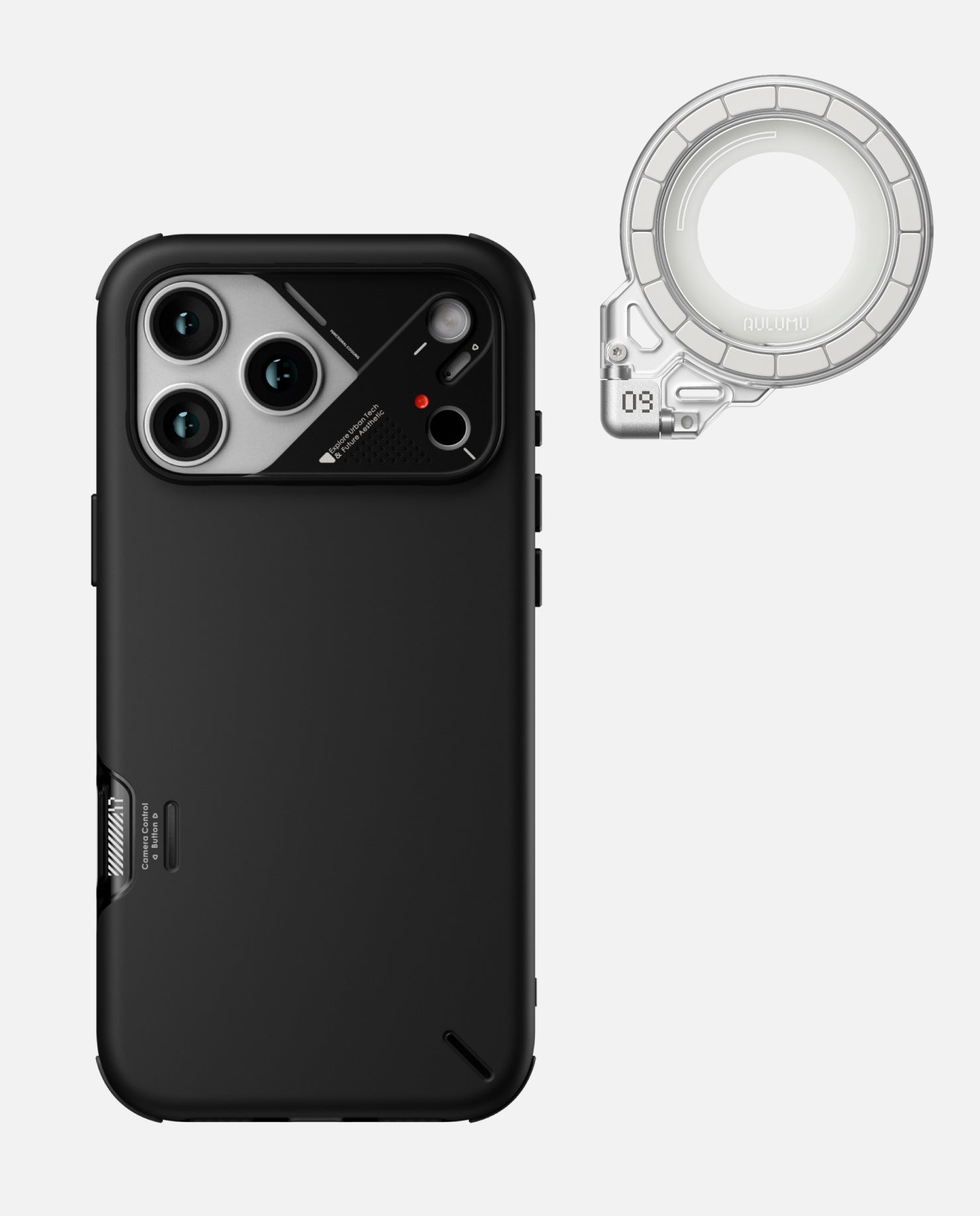 A17 iPhone 17シリーズ対応 スマホケース|軽くて薄型|防振|散熱 & G09 Ghost 360度回転式 スマホリング スタンド