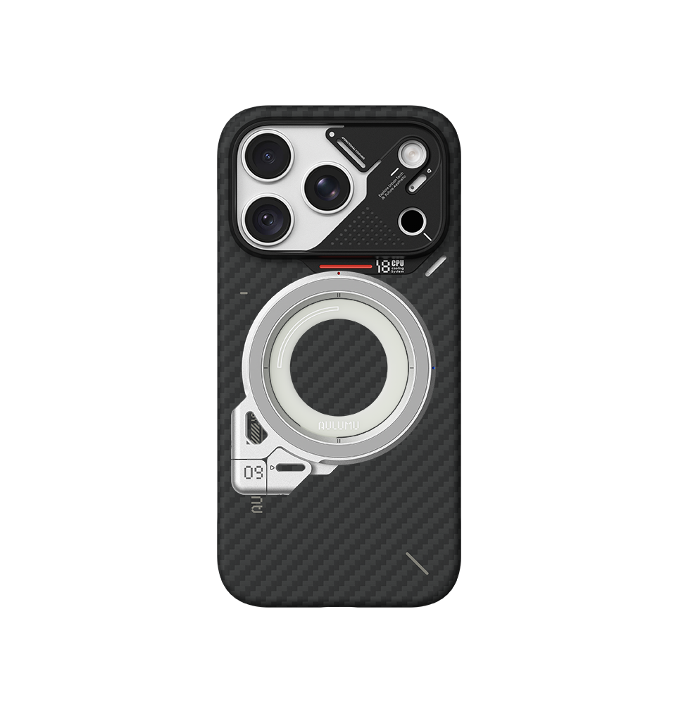 A18 iPhone 18/17 Proシリーズ対応 スマホケース｜超薄型アラミド繊維 & G09 360度回転式 スマホリング スタンド