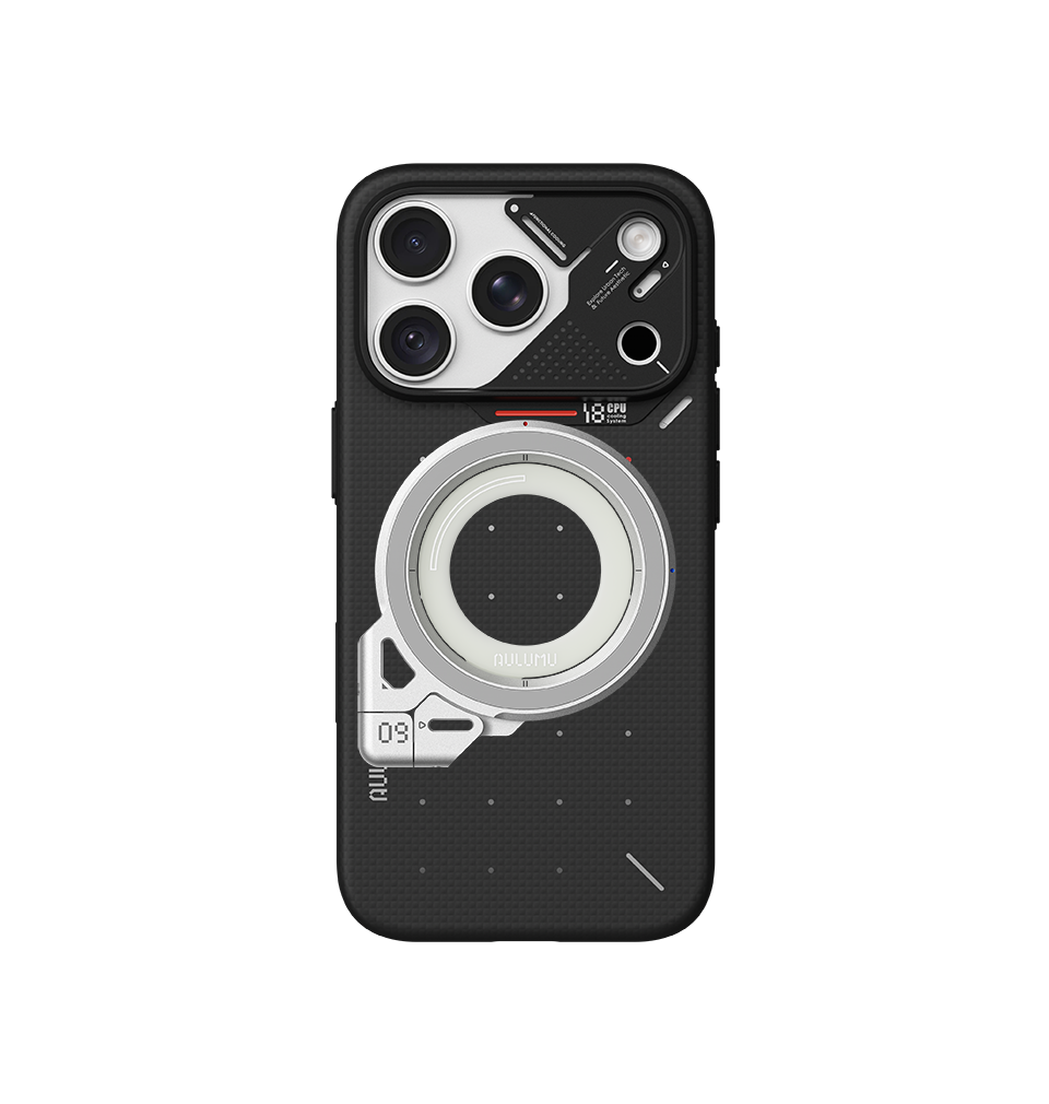 A18 iPhone 18/17 Proシリーズ対応 スマホケース｜ドットアラミド繊維 & G09 360度回転式 スマホリング スタンド